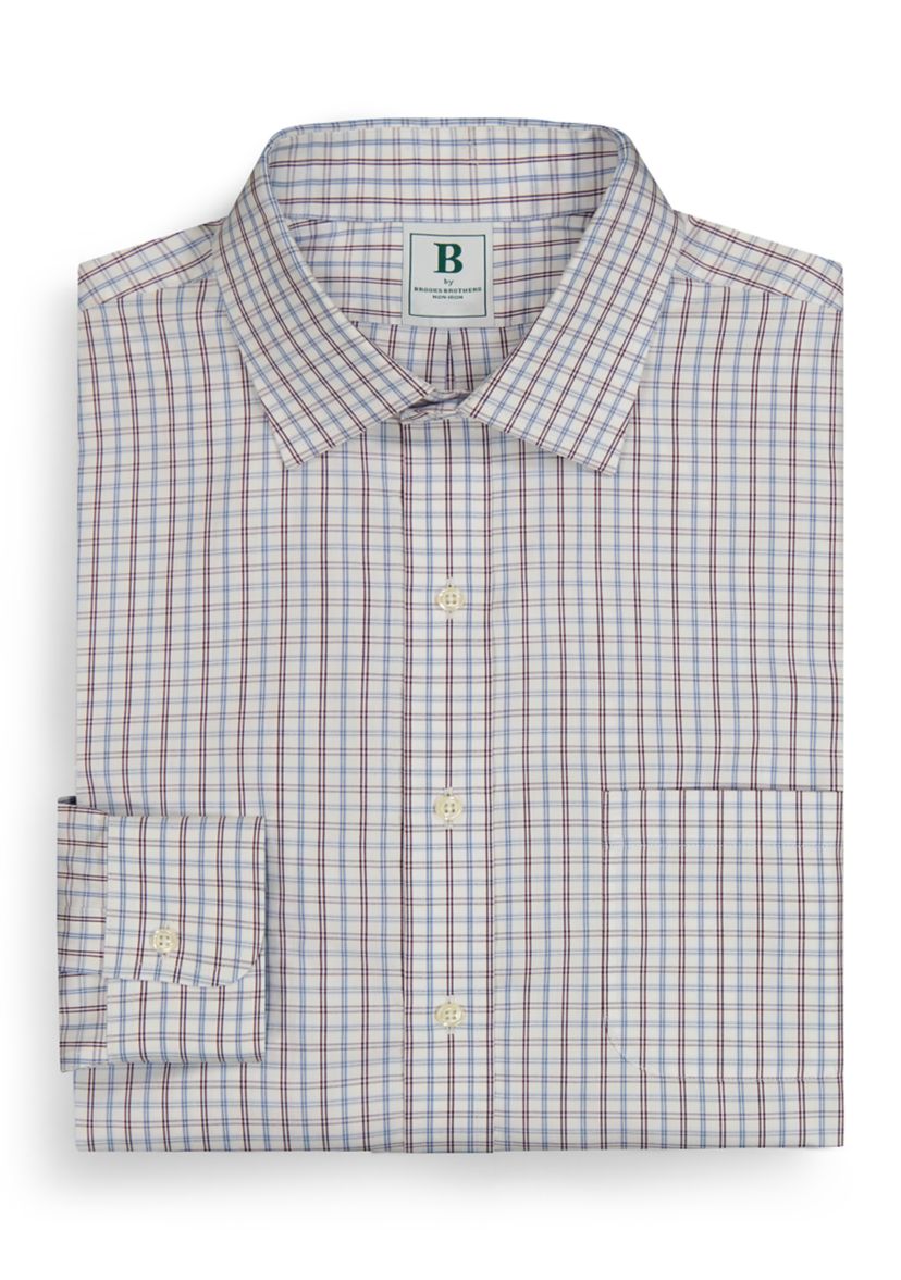 Regular Fit Non-Iron Windowpane Dress Shirt