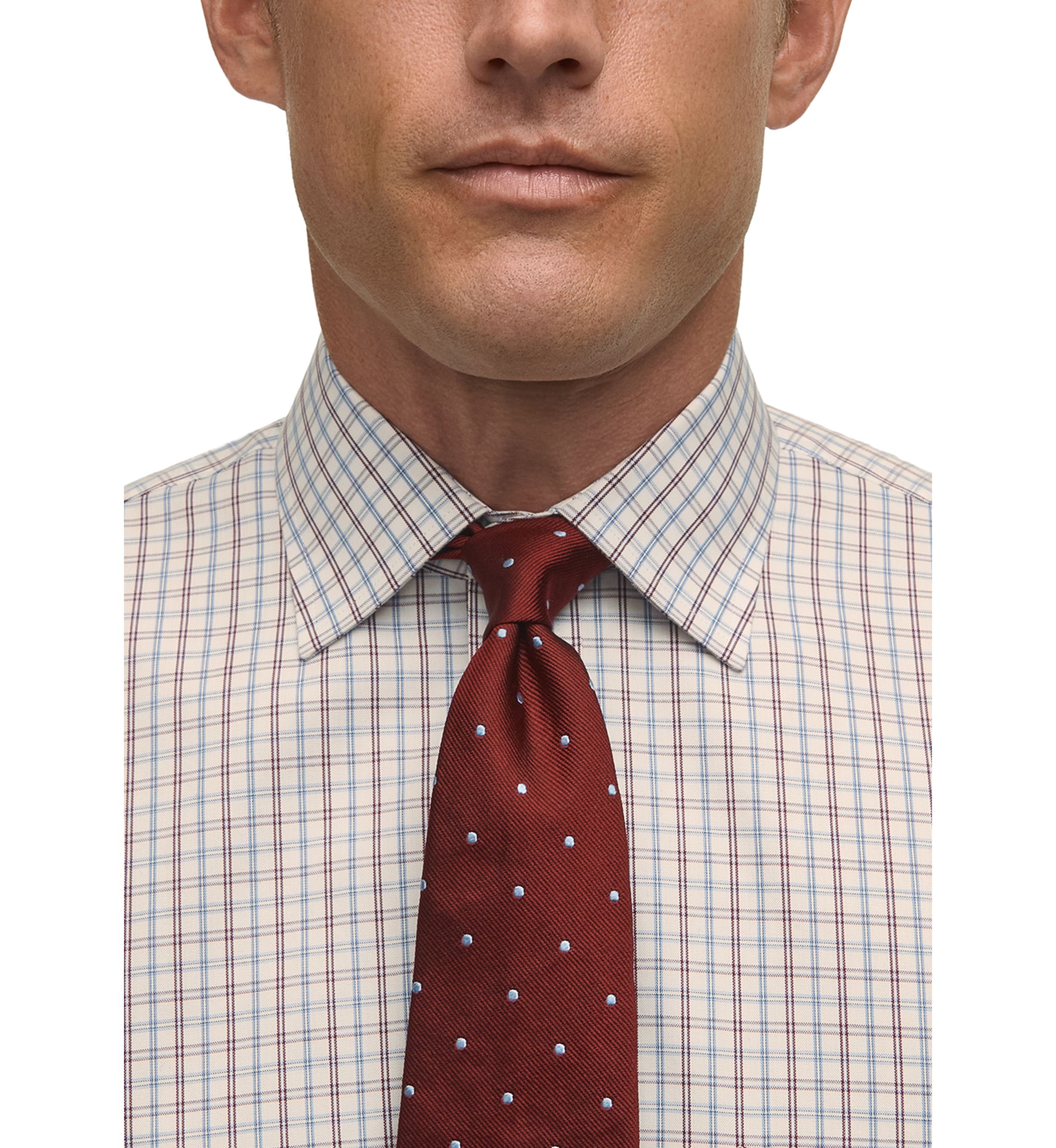 Regular Fit Non-Iron Windowpane Dress Shirt
