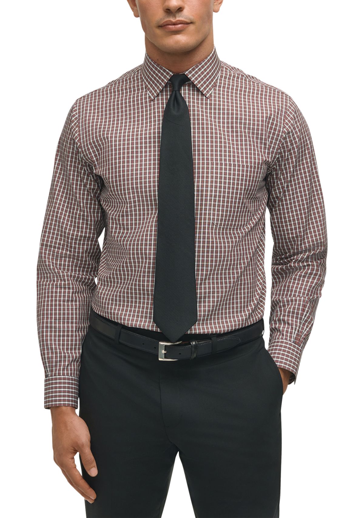  Regular Fit Non-Iron Tartan Dress Shirt