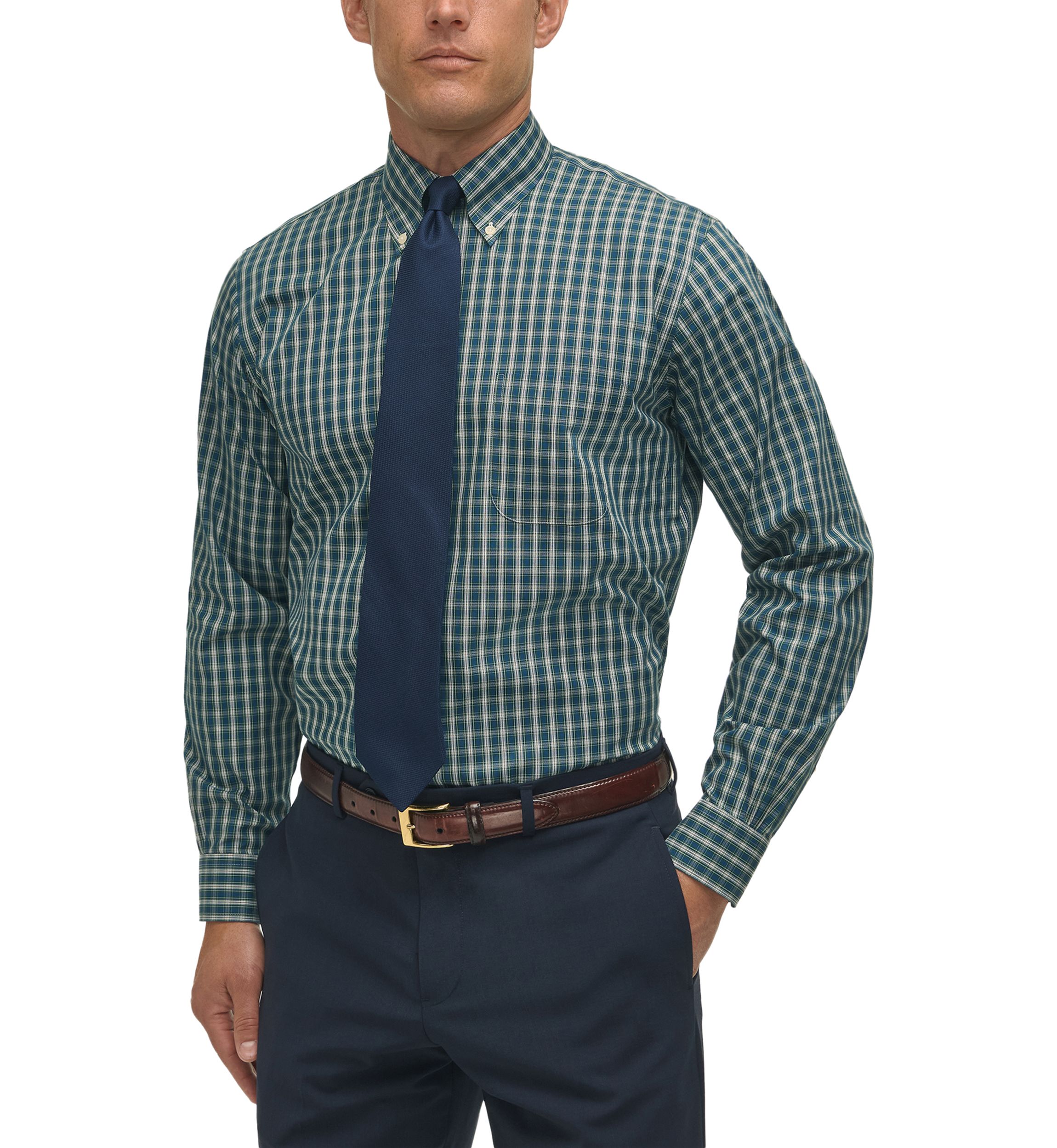 Regular Fit Non-Iron Tartan Dress Shirt