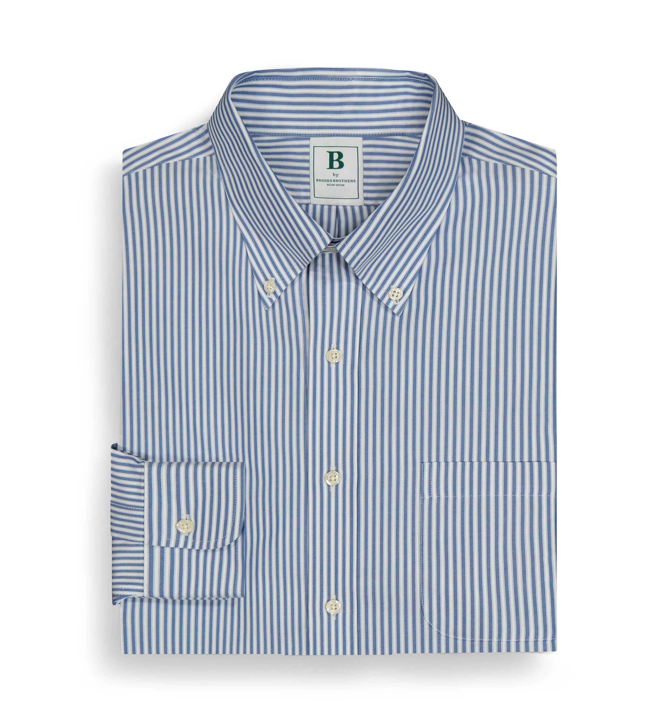 Regular Fit Non-Iron Stripe Dress Shirt