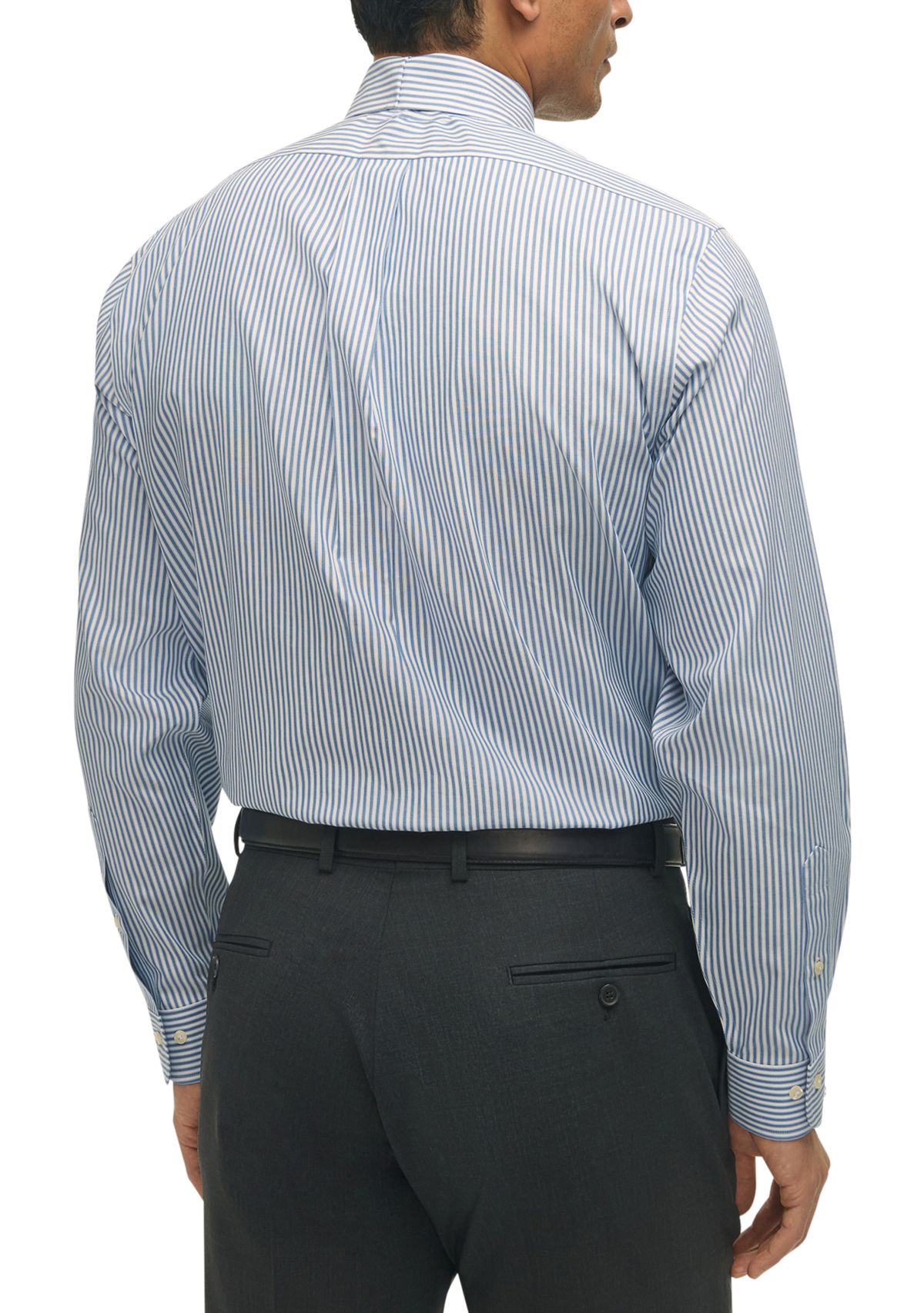 Regular Fit Non-Iron Stripe Dress Shirt