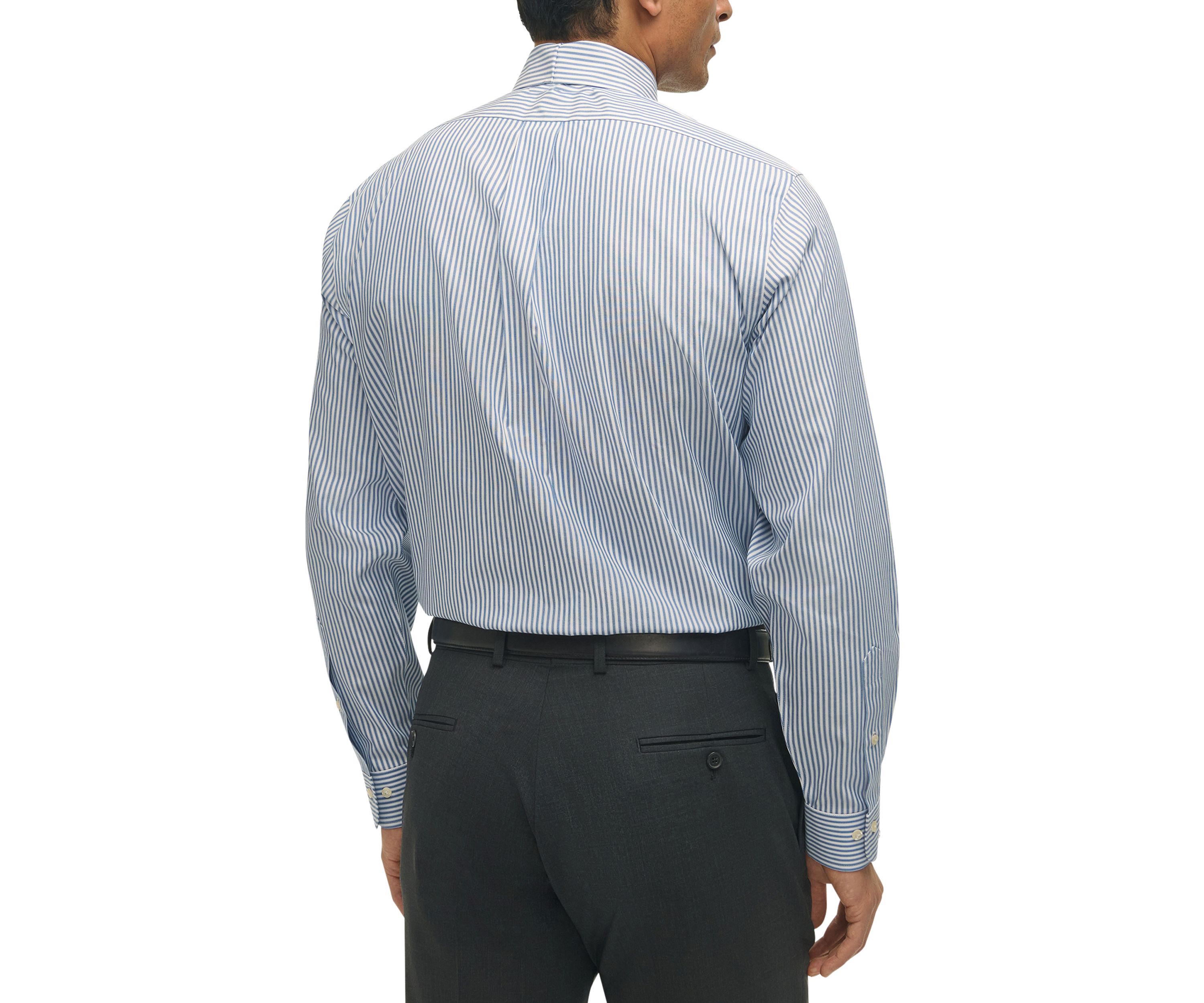 Regular Fit Non-Iron Stripe Dress Shirt