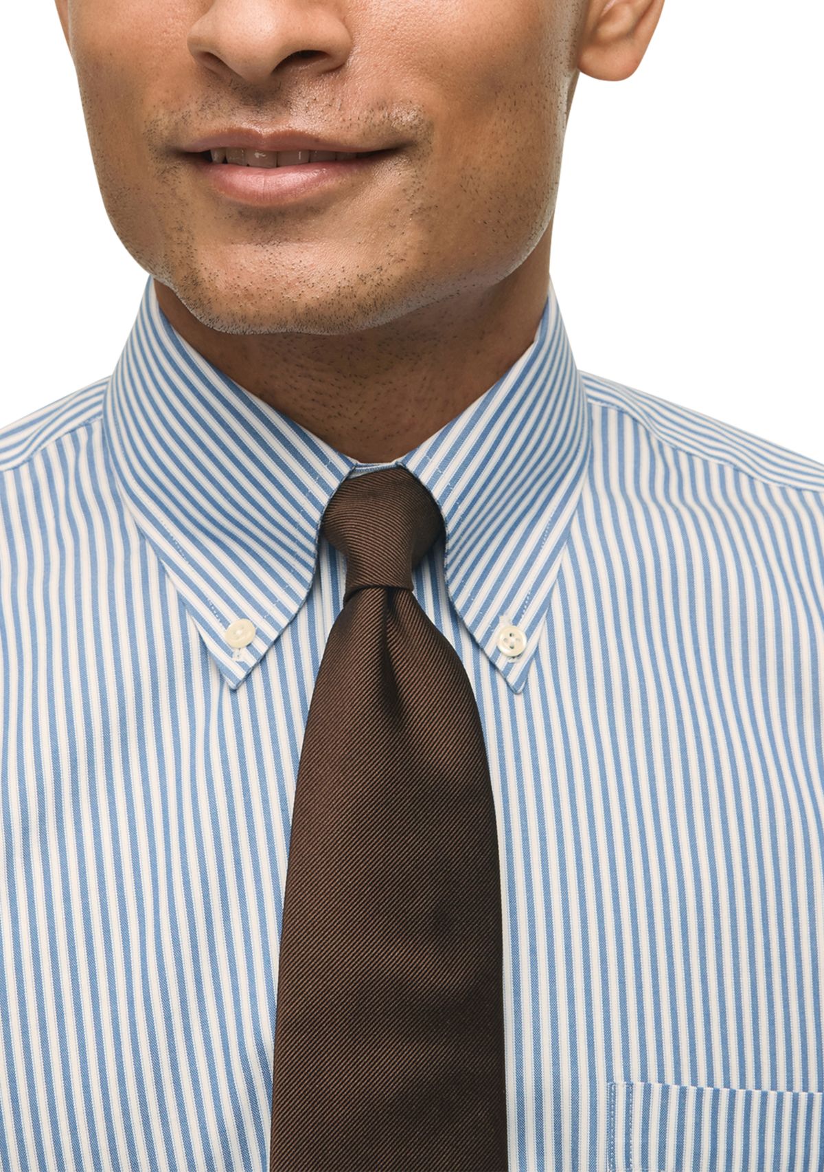Regular Fit Non-Iron Stripe Dress Shirt