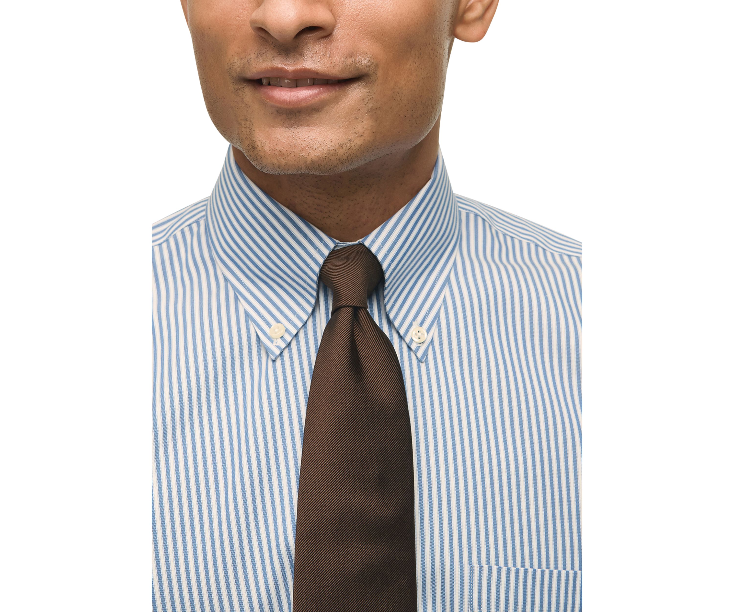 Regular Fit Non-Iron Stripe Dress Shirt