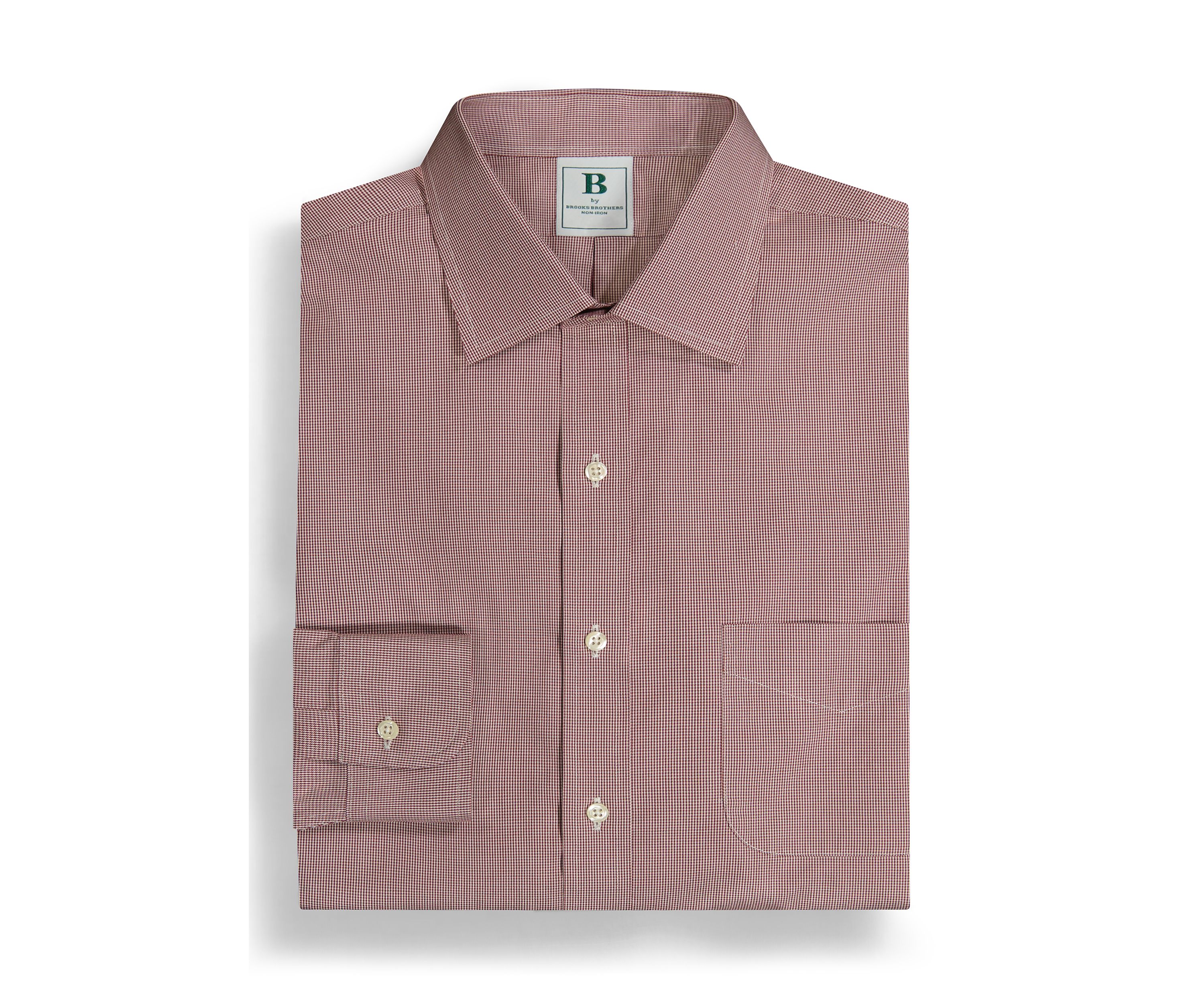 Regular Fit Non-Iron Micro-Houndstooth Dress Shirt
