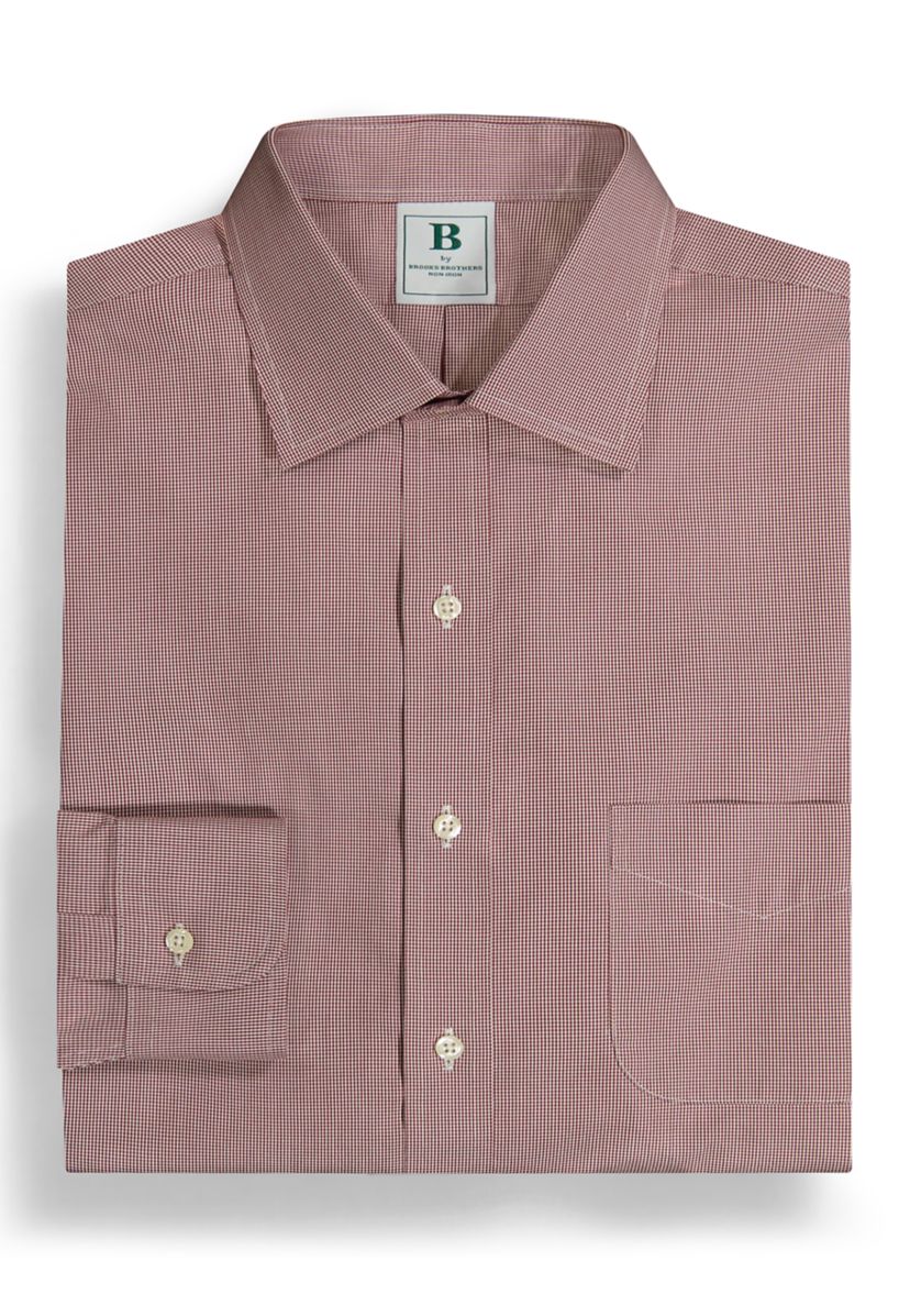 Regular Fit Non-Iron Micro-Houndstooth Dress Shirt