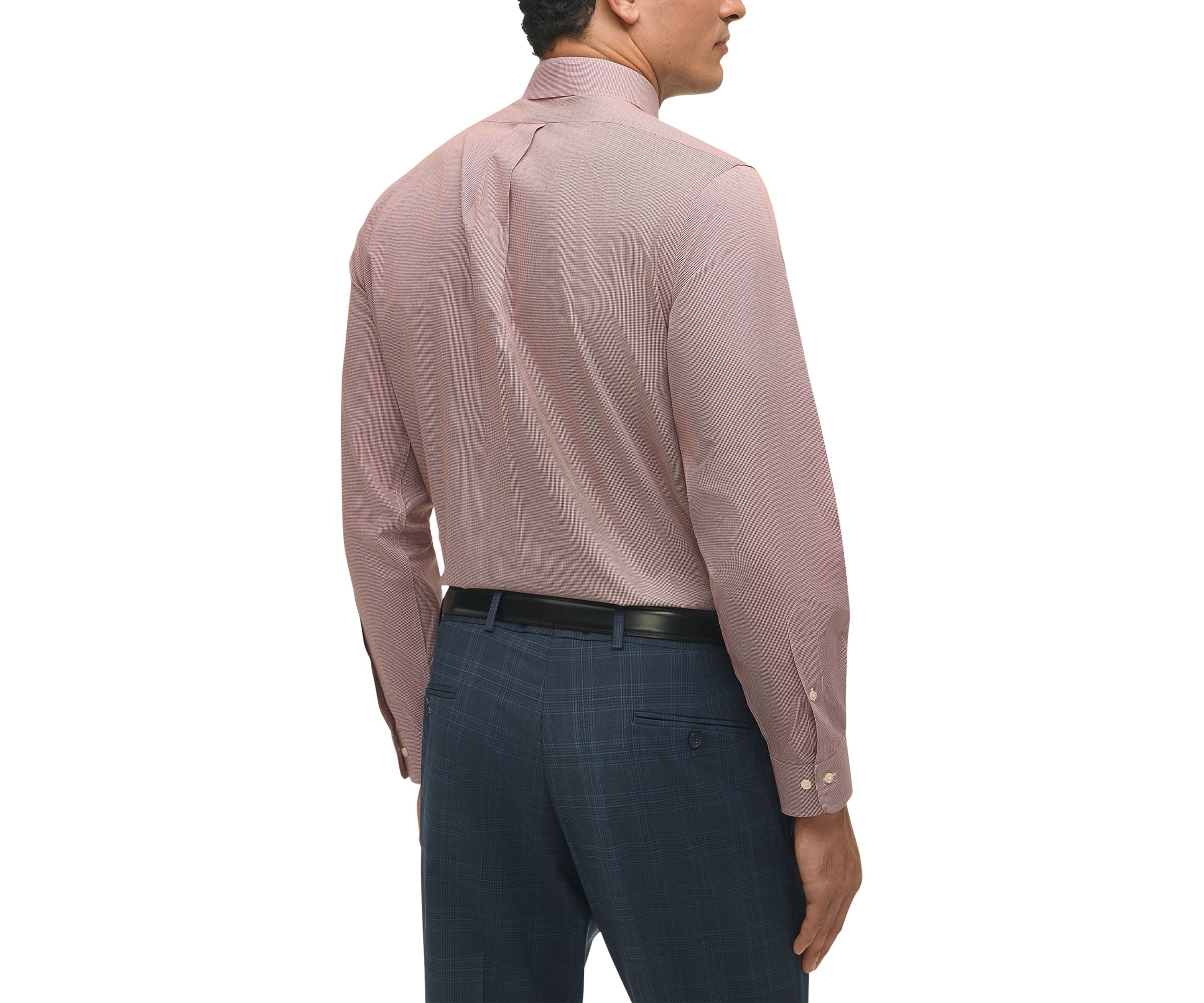 Regular Fit Non-Iron Micro-Houndstooth Dress Shirt
