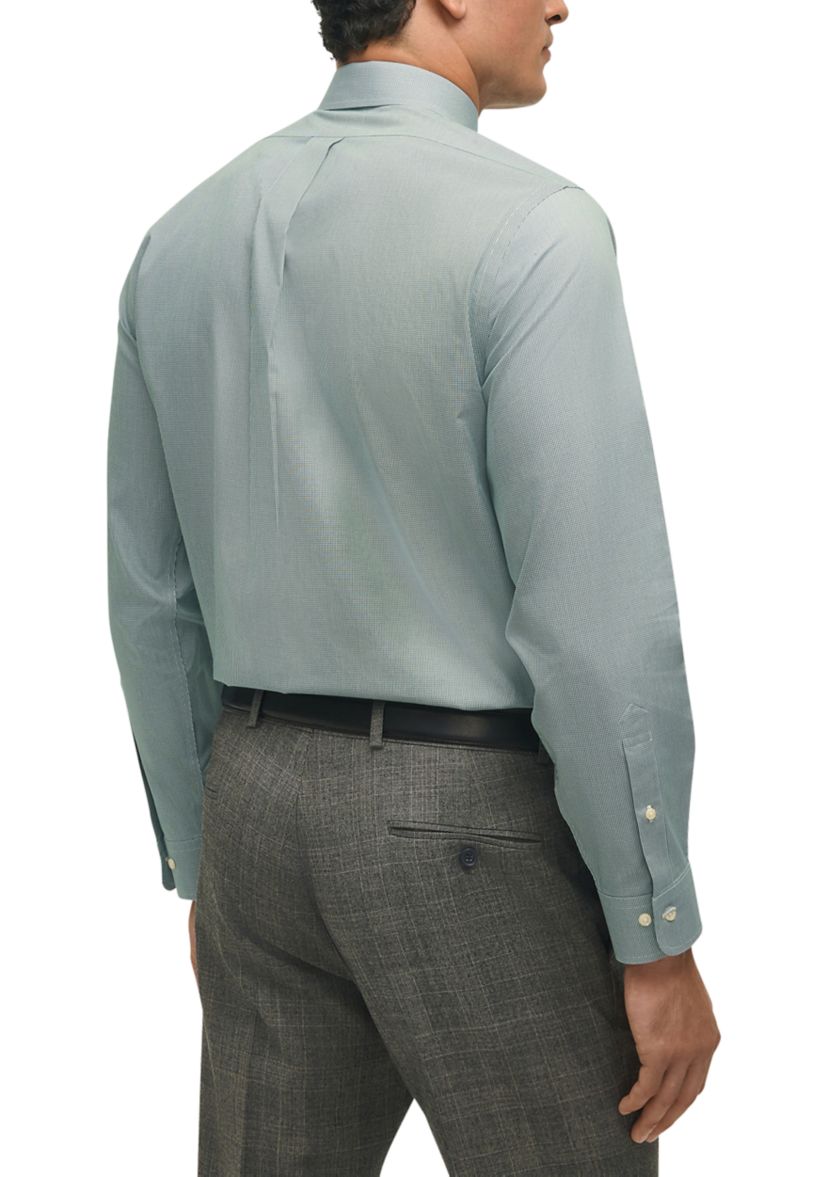 Regular Fit Non-Iron Micro-Houndstooth Dress Shirt