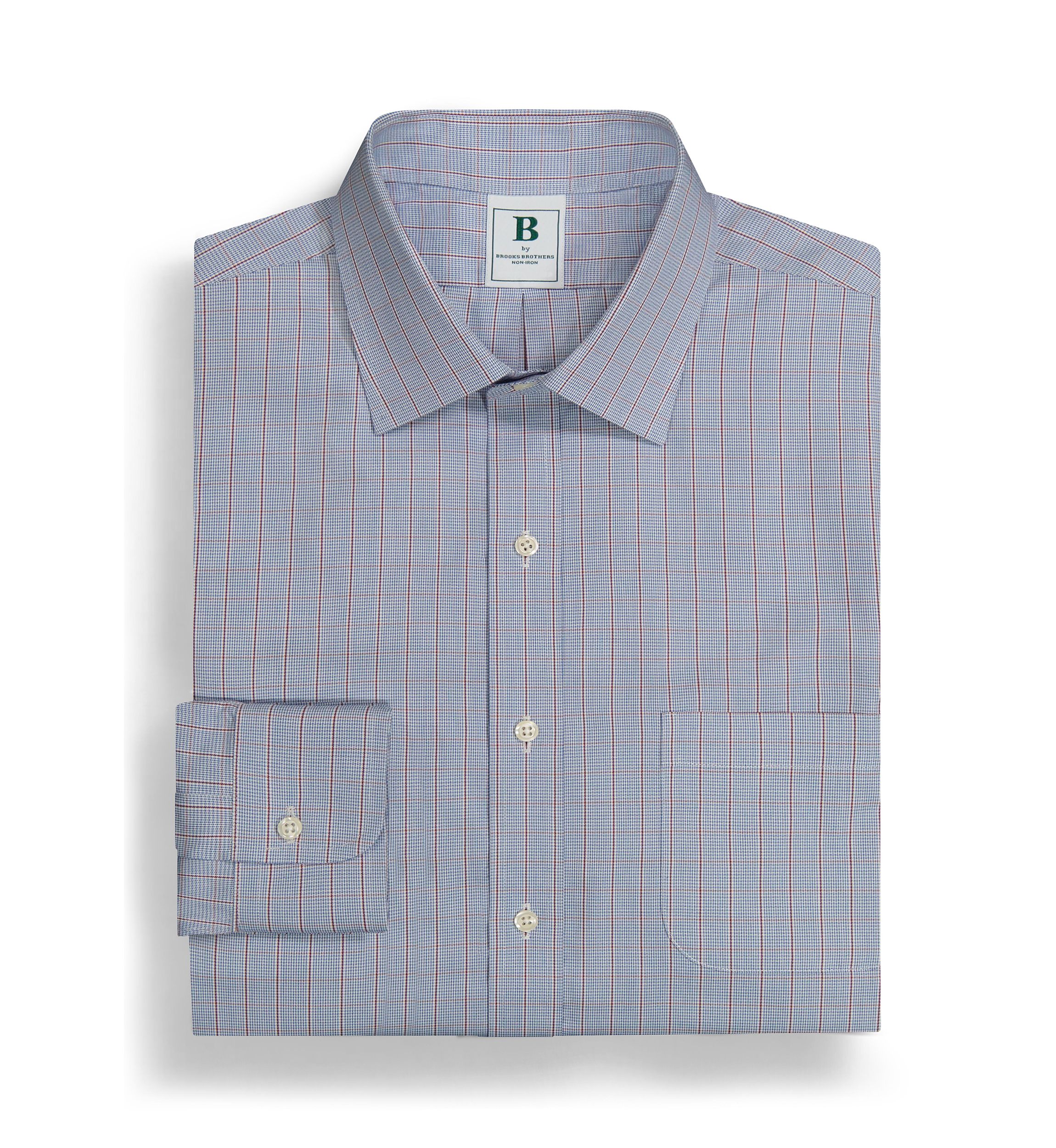  Regular Fit Non-Iron Grid Check Dress Shirt