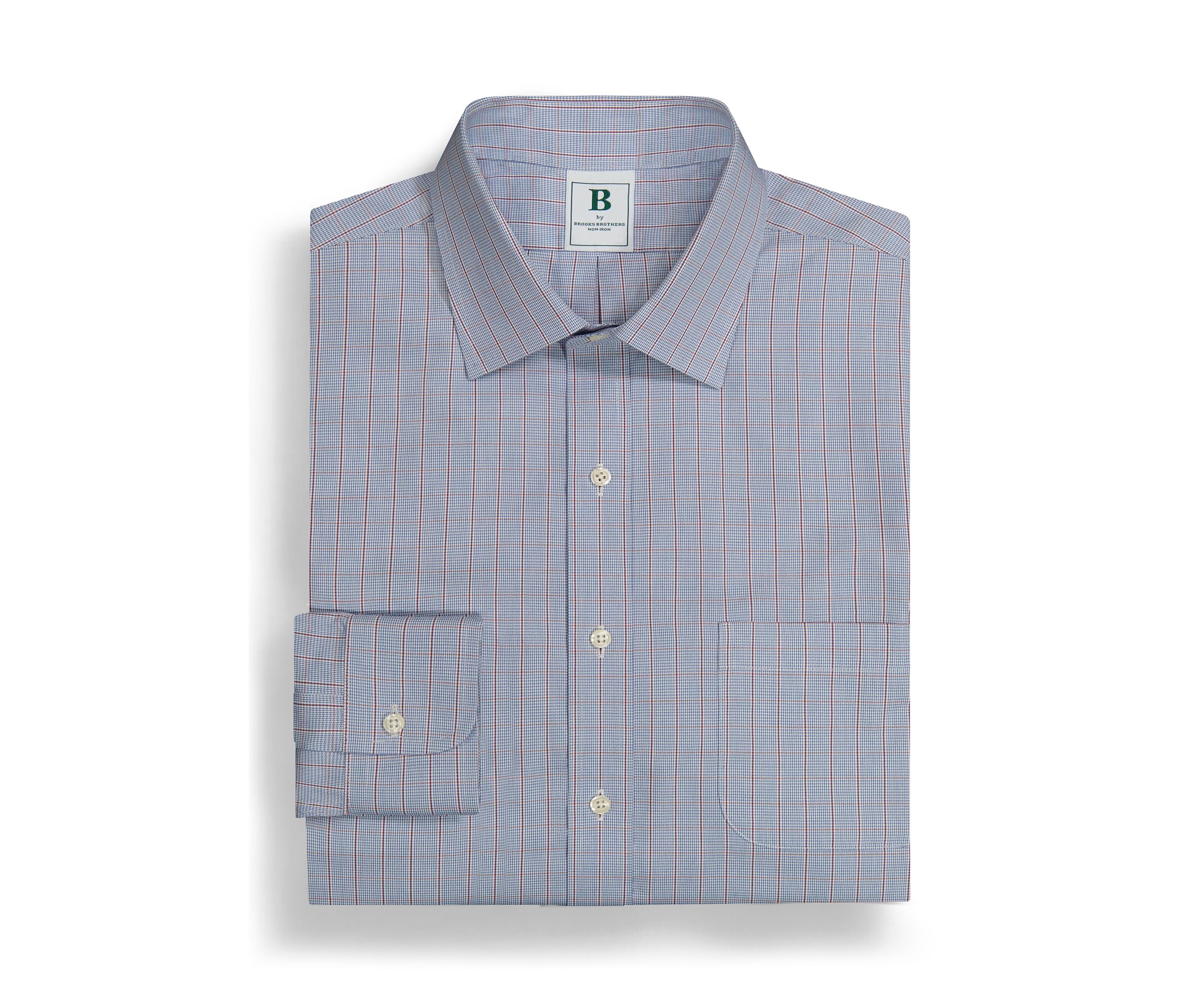 Regular Fit Non-Iron Grid Check Dress Shirt