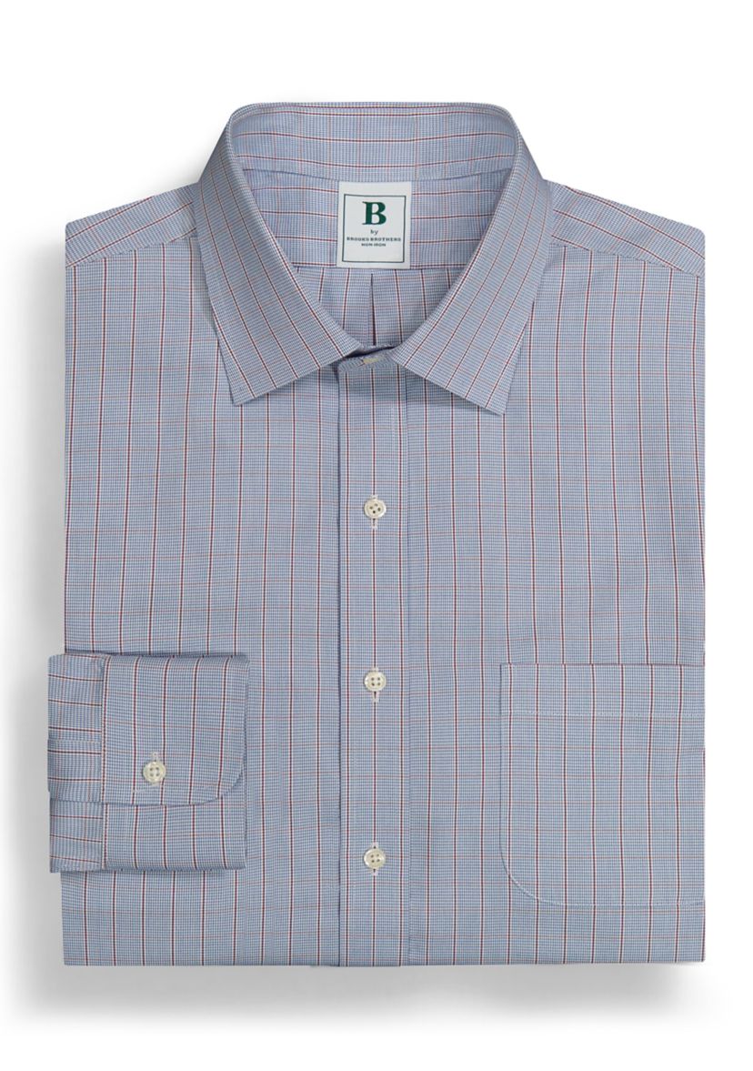  Regular Fit Non-Iron Grid Check Dress Shirt