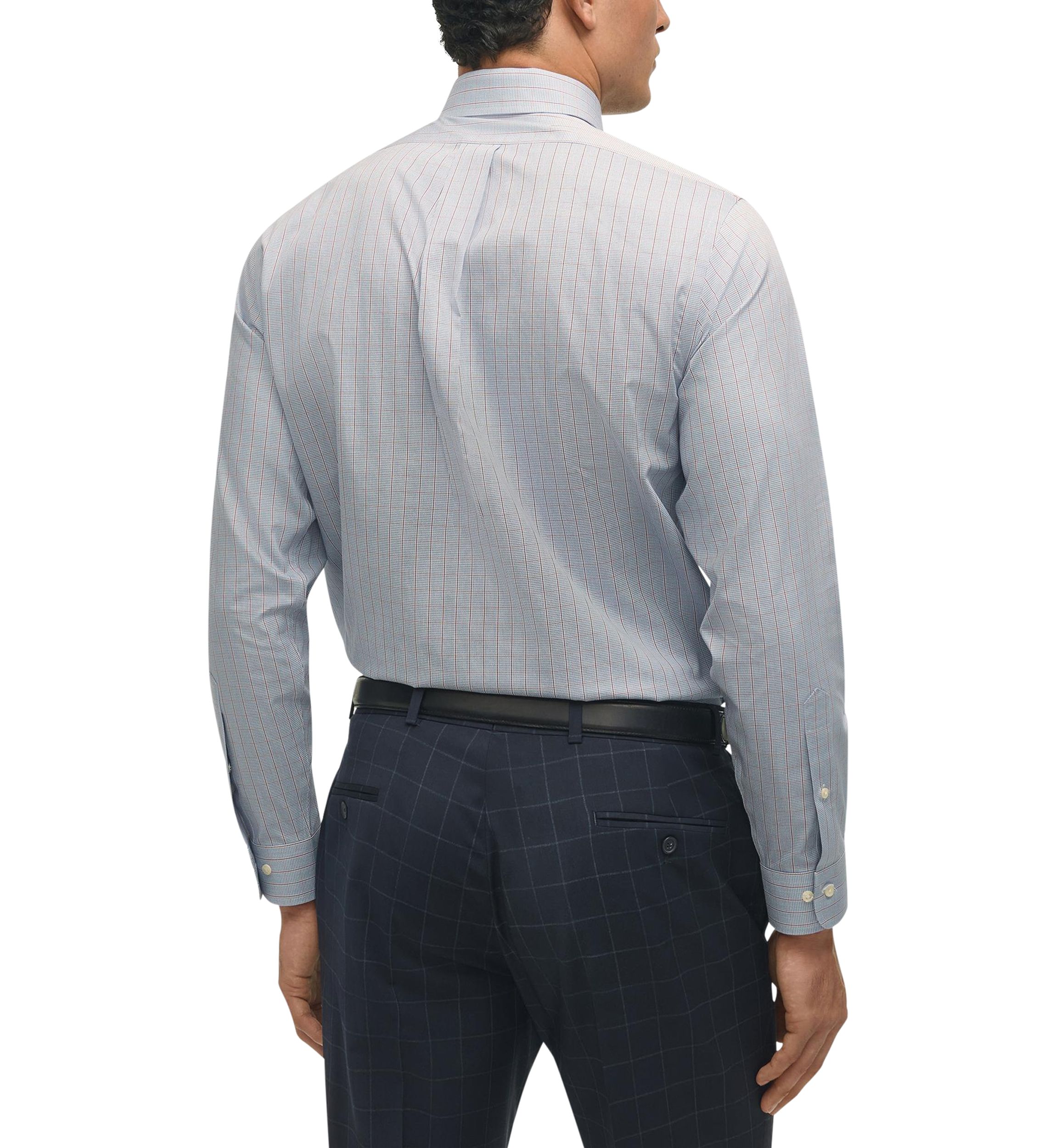  Regular Fit Non-Iron Grid Check Dress Shirt