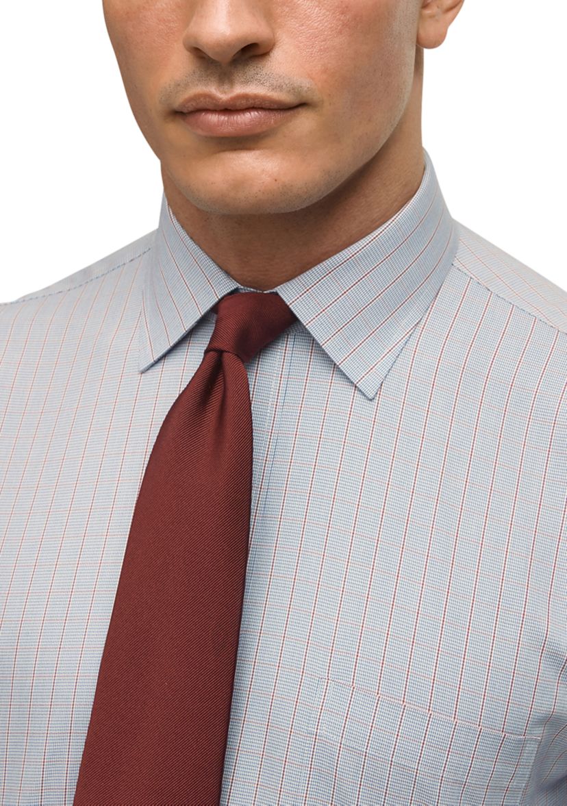  Regular Fit Non-Iron Grid Check Dress Shirt