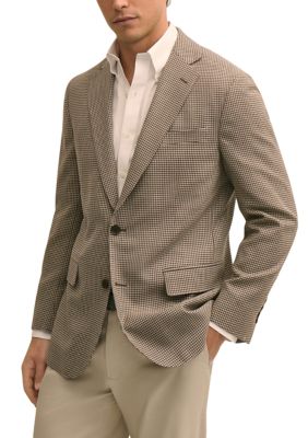 B by Brooks Brothers Men's Hopsack Wool Classic Fit Sportcoat