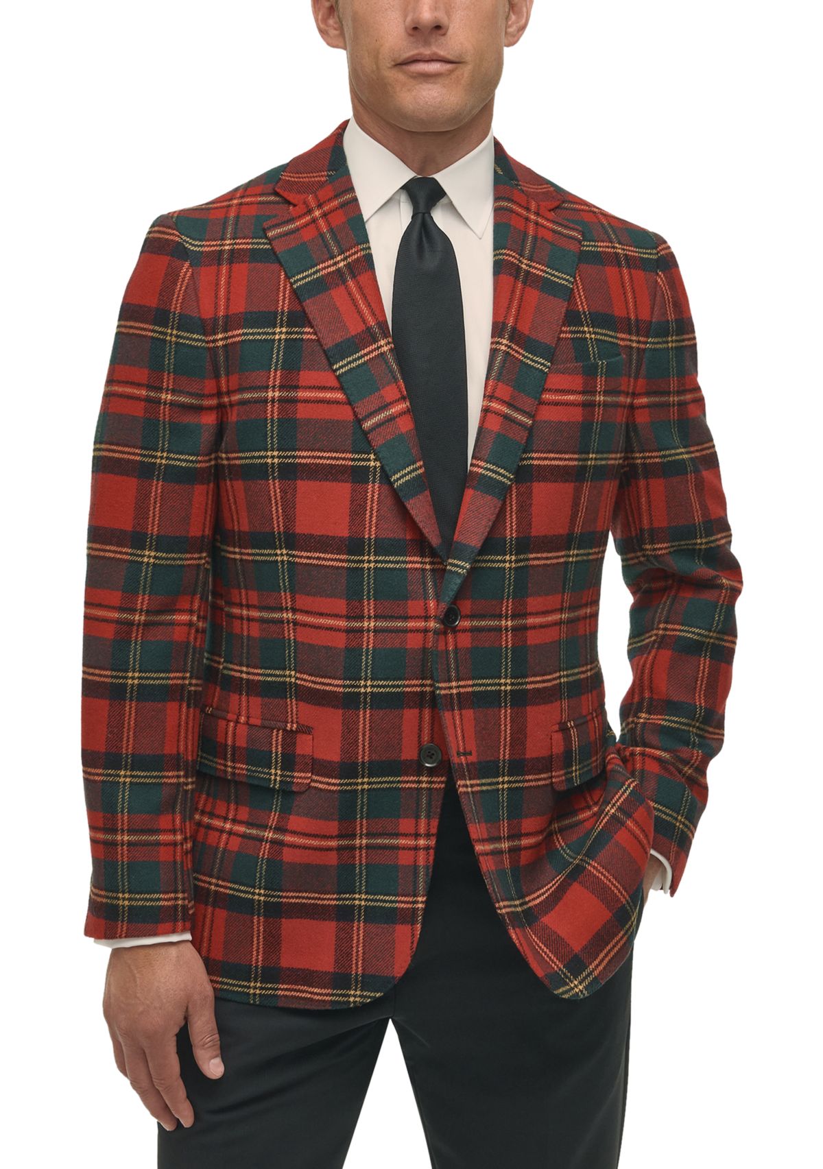 Tartan Wool Stretch Classic Fit Sportcoat