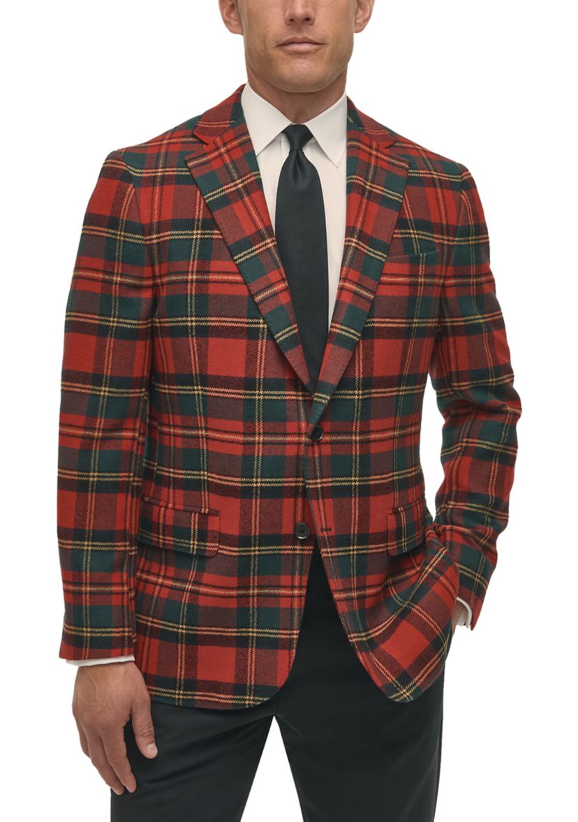 Tartan Wool Stretch Classic Fit Sportcoat