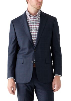 B by Brooks Brothers Men's Wool Stretch Classic Fit Suit Separate Jacket, Navy Blue, 50 Regular