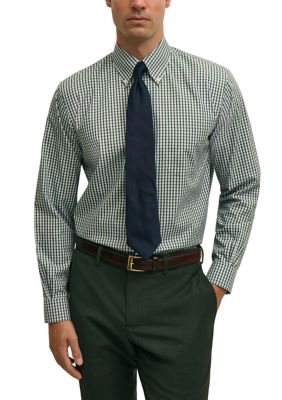 B by Brooks Brothers Men's Regular Fit Non-Iron Button-Down Collar Dress Shirt