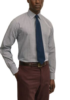 B by Brooks Brothers Men's Regular Fit Non-Iron Spread Collar Dress Shirt