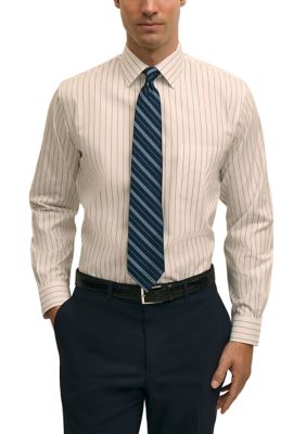 B by Brooks Brothers Men's Regular Fit Non-Iron Spread Collar Dress Shirt