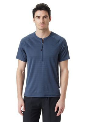 BASS OUTDOOR Men's Half Zip Breeze T-Shirt, 2XL