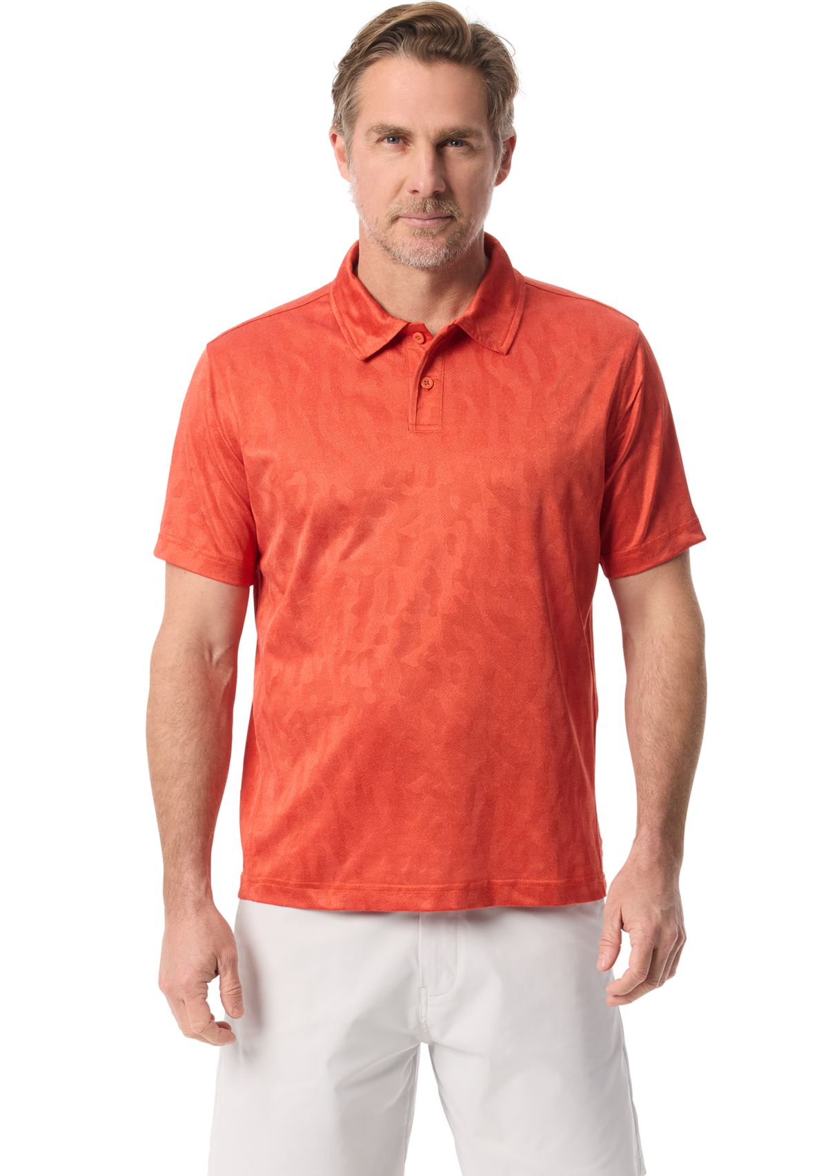 Mens Jacquard Camo Polo Shirt