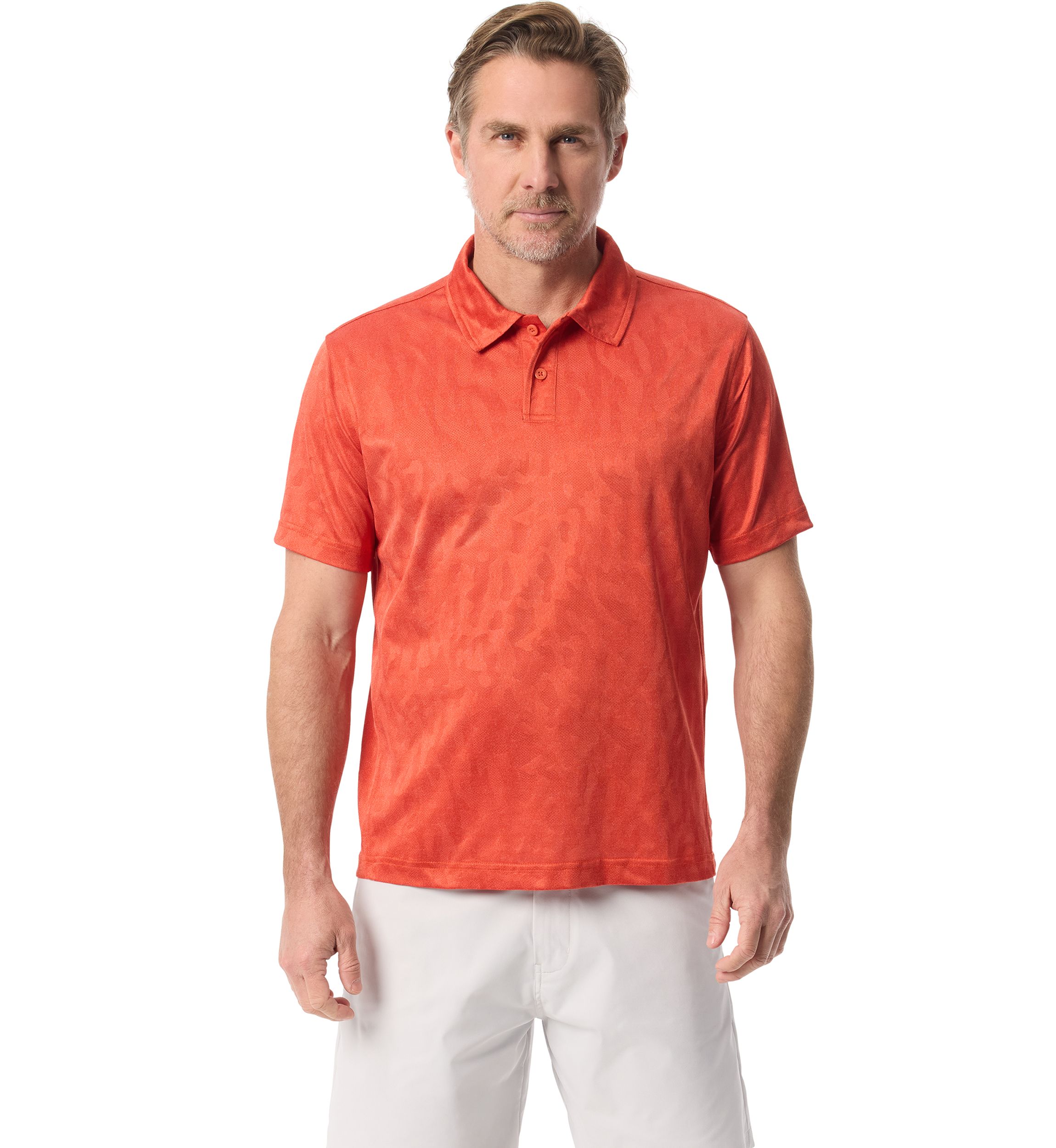 Mens Jacquard Camo Polo Shirt
