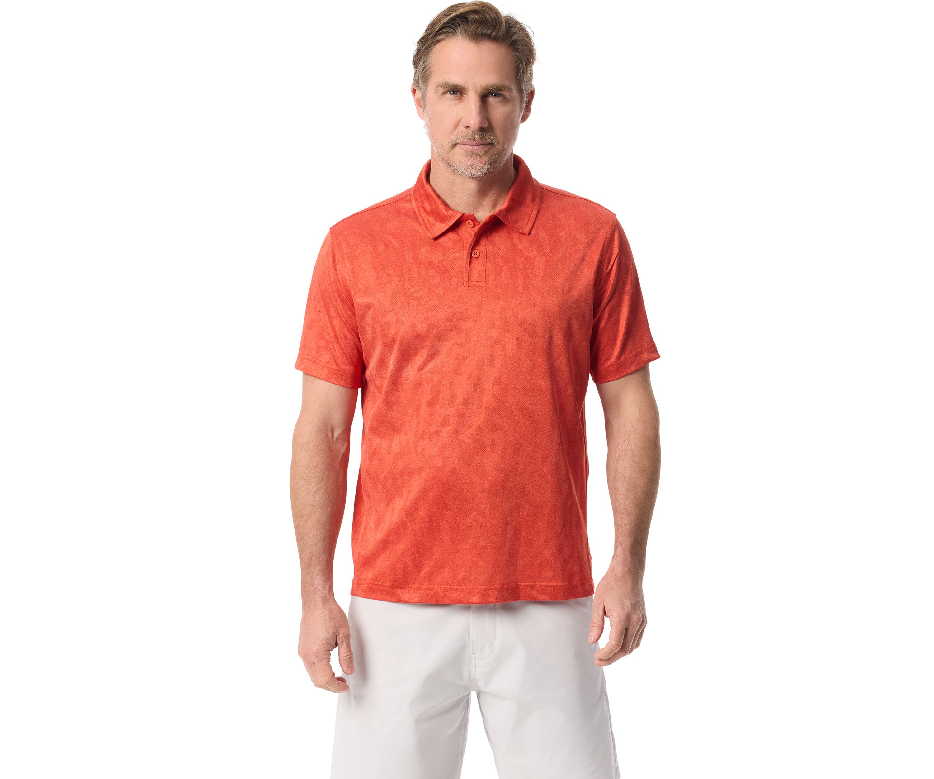 Mens Jacquard Camo Polo Shirt