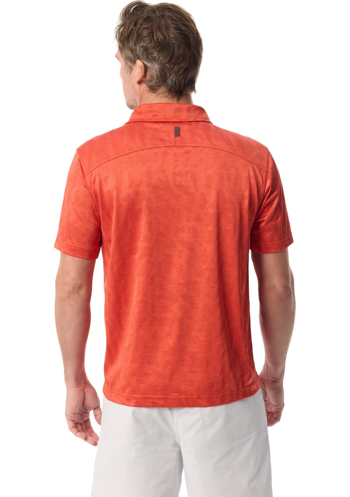 Mens Jacquard Camo Polo Shirt