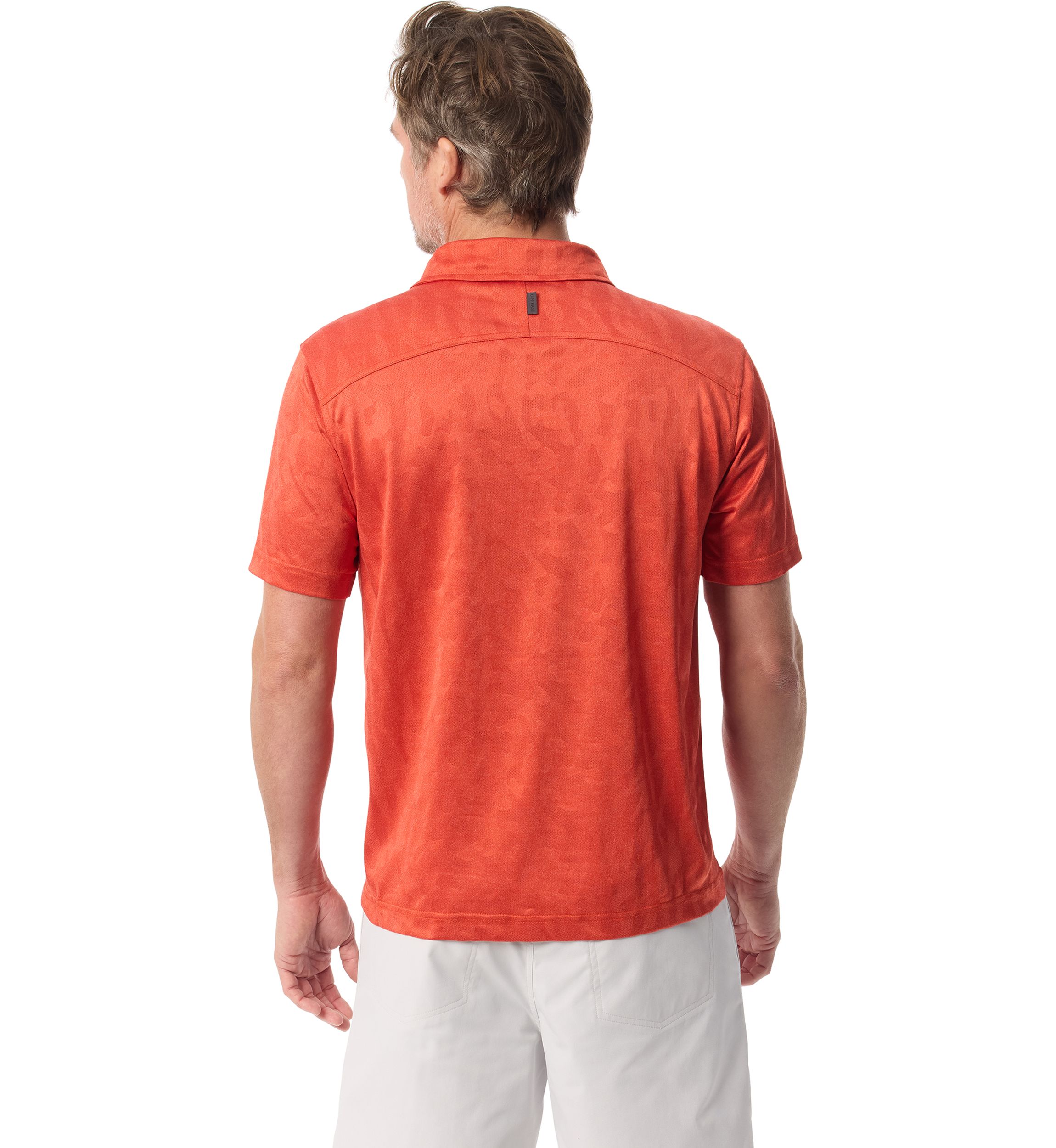 Mens Jacquard Camo Polo Shirt