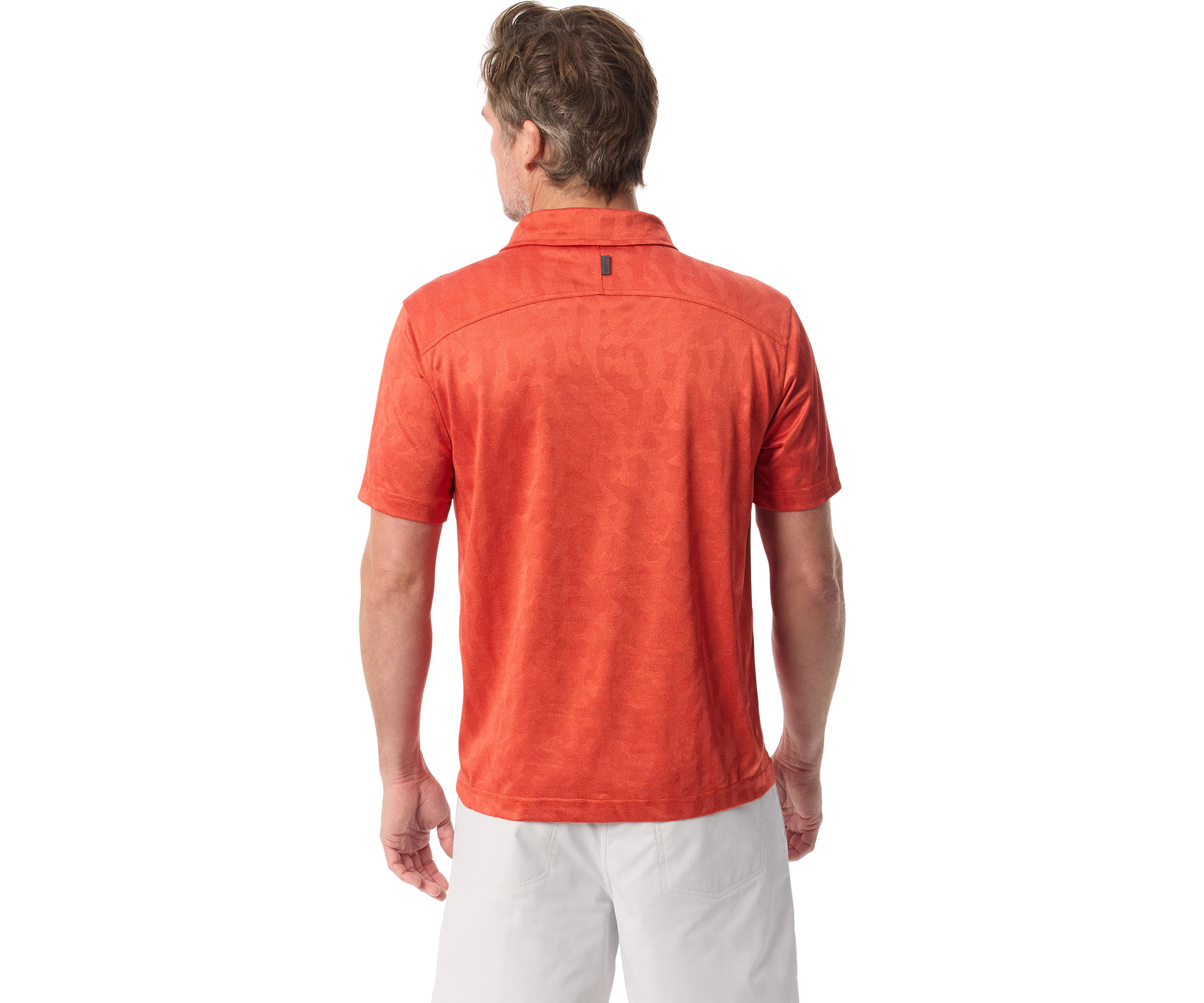 Mens Jacquard Camo Polo Shirt