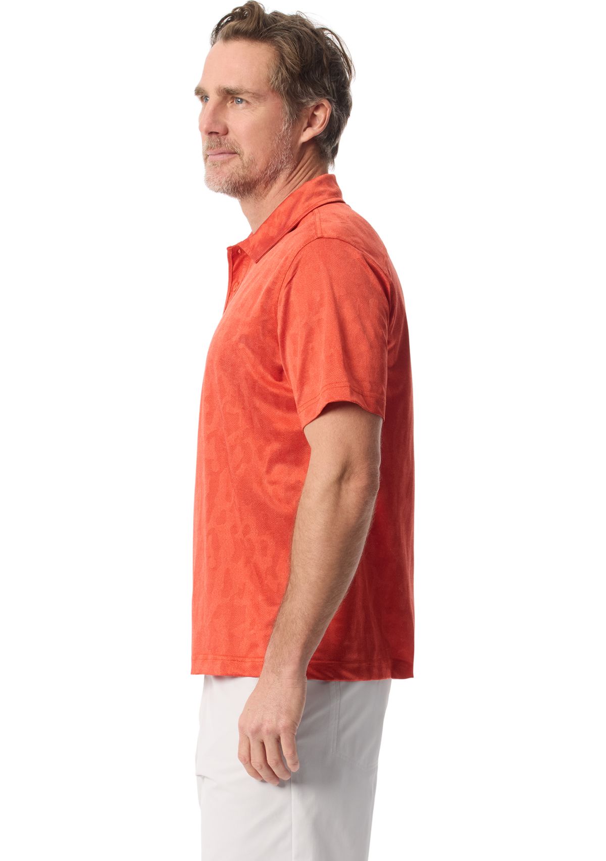 Mens Jacquard Camo Polo Shirt