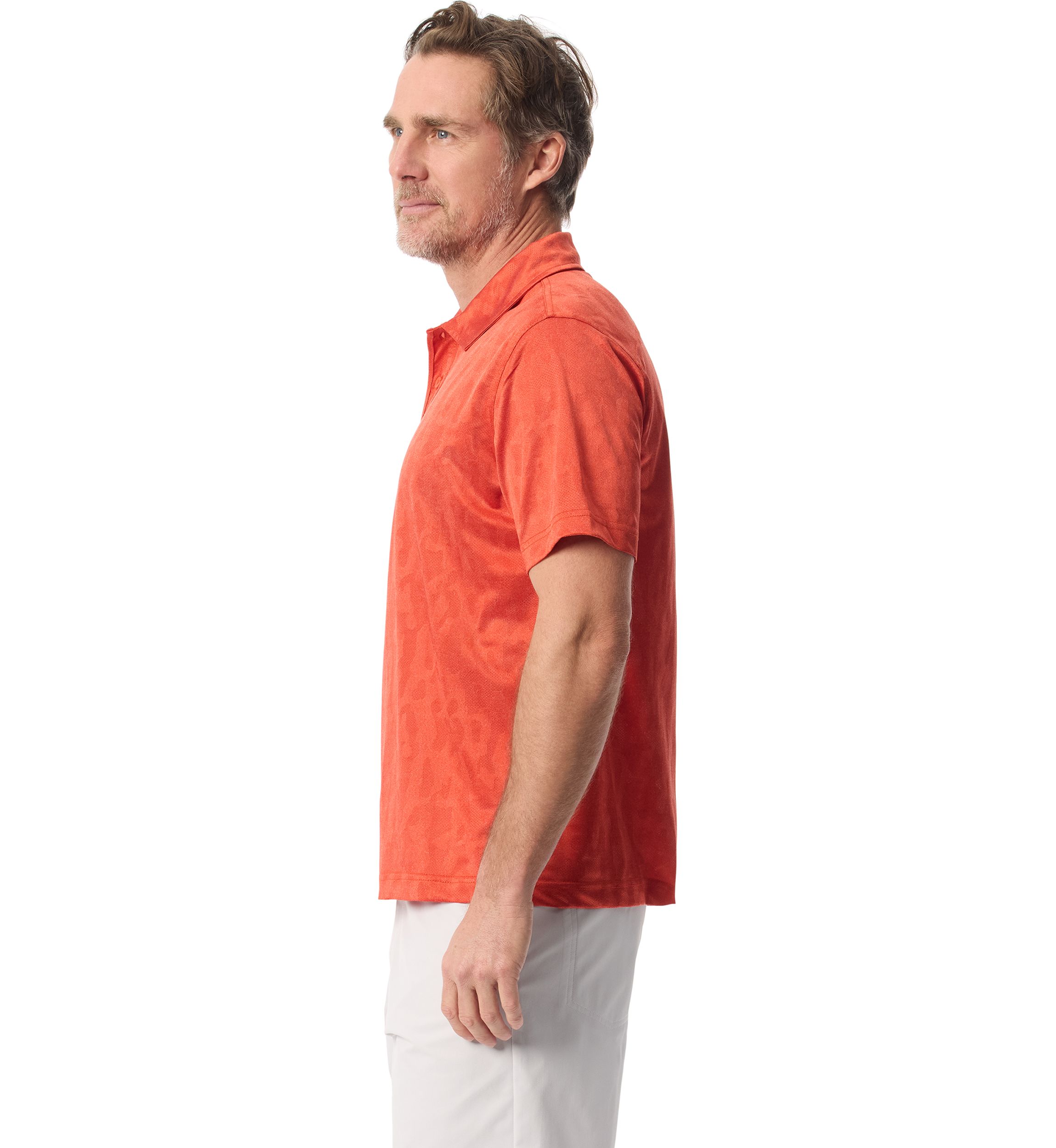 Mens Jacquard Camo Polo Shirt