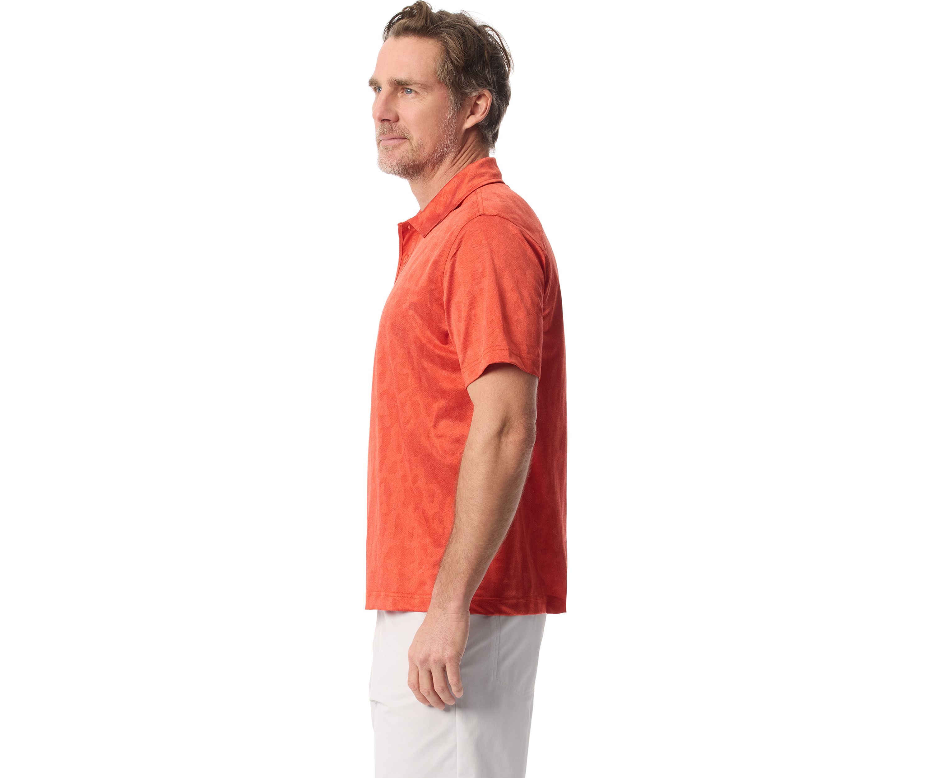 Mens Jacquard Camo Polo Shirt