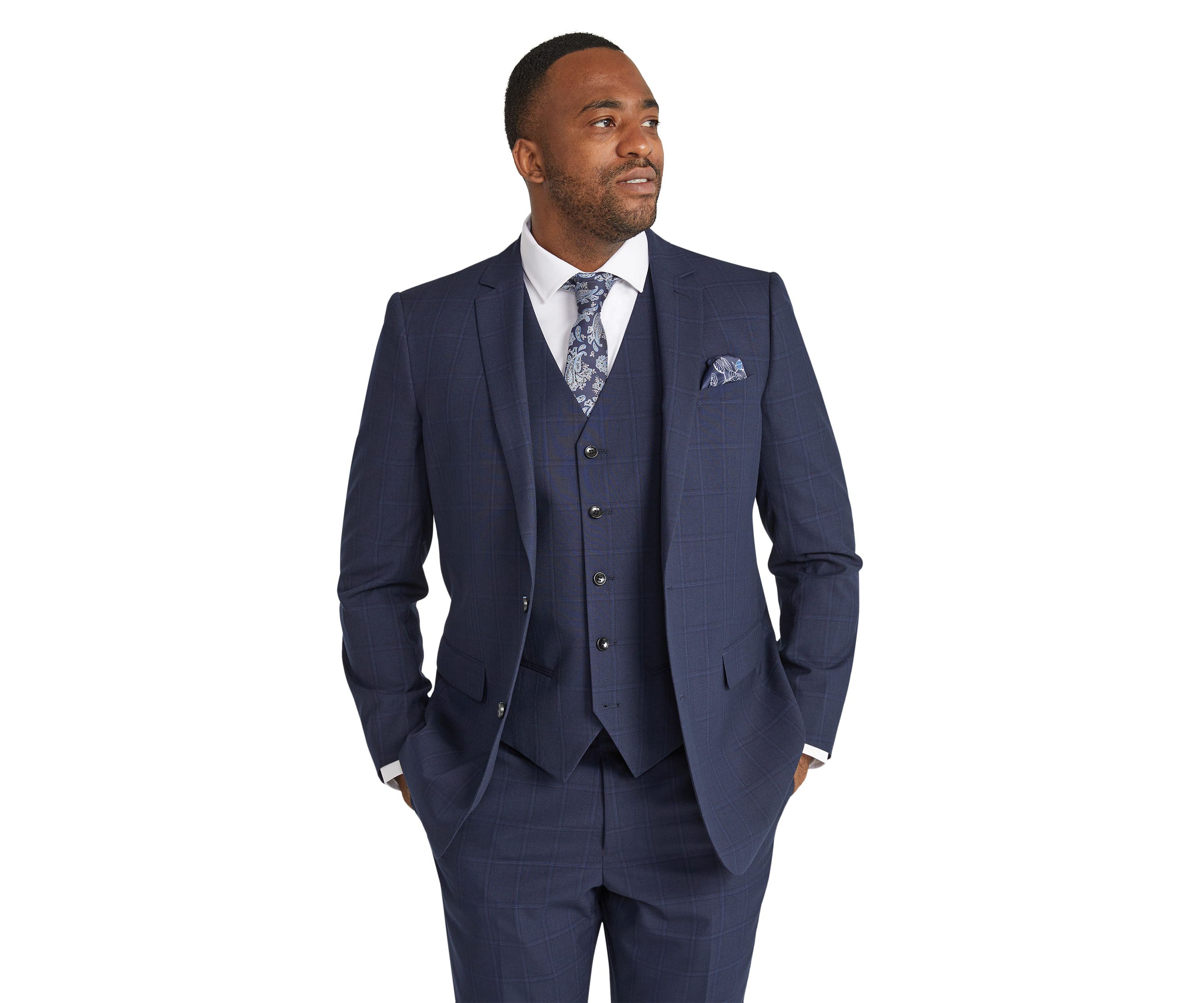 Big & Tall Damon Check Waistcoat