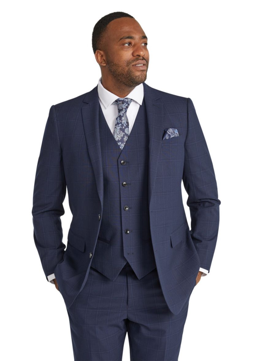 Big & Tall Damon Check Waistcoat