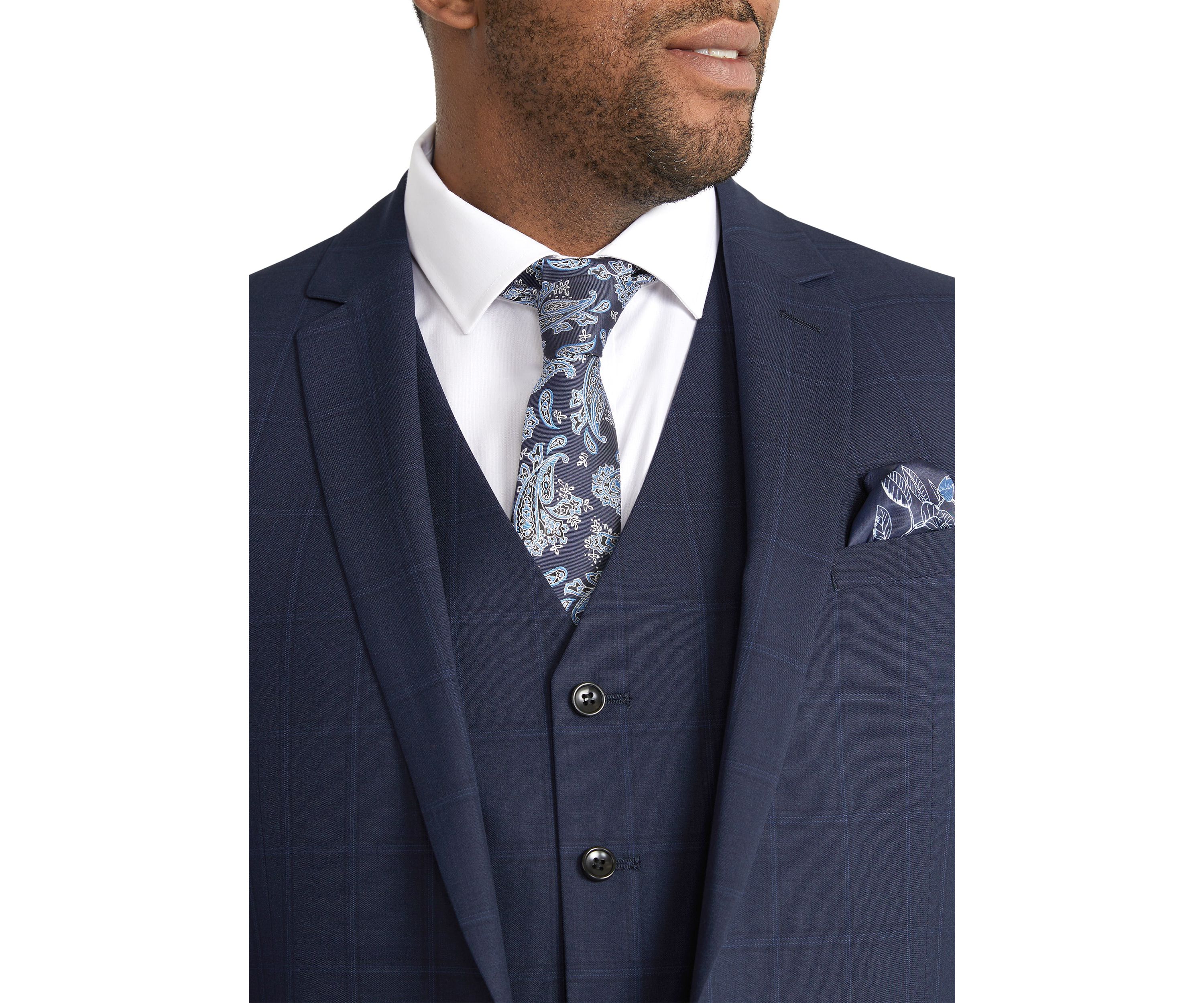 Big & Tall Damon Check Waistcoat
