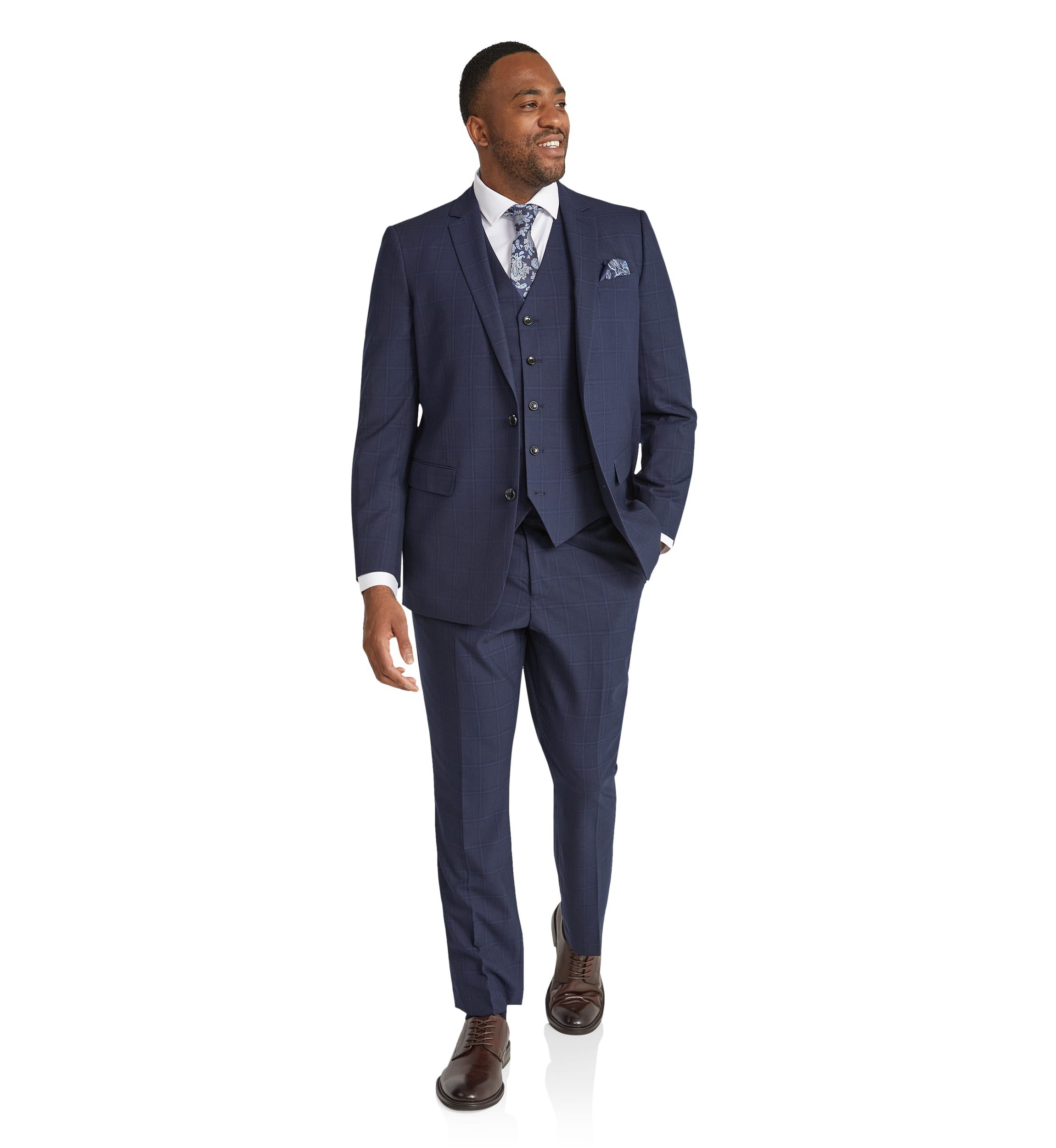 Big & Tall Damon Check Suit Jacket