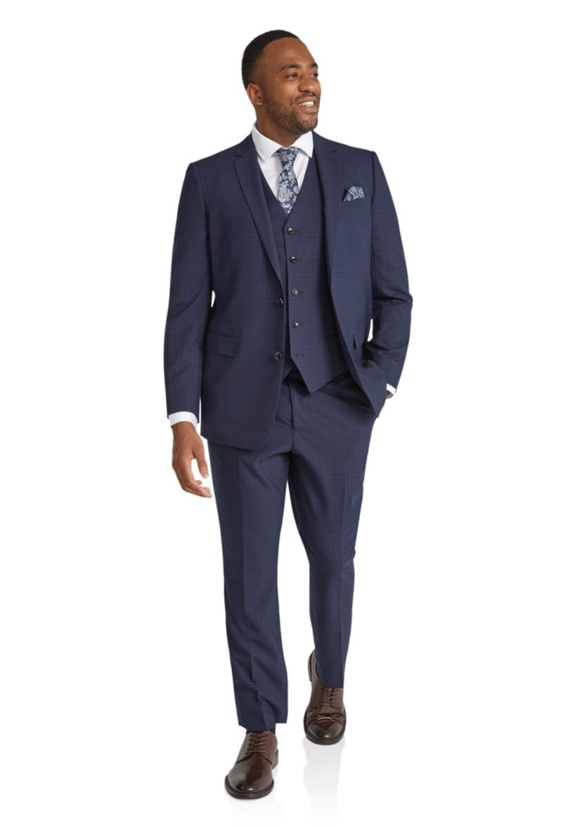 Big & Tall Damon Check Waistcoat