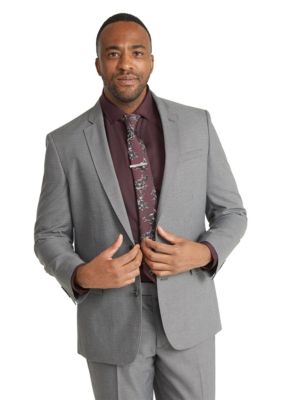 Johnny Bigg Men's Big & Tall Preston Stretch Suit Jacket, Silver, 58 -  9348637722904