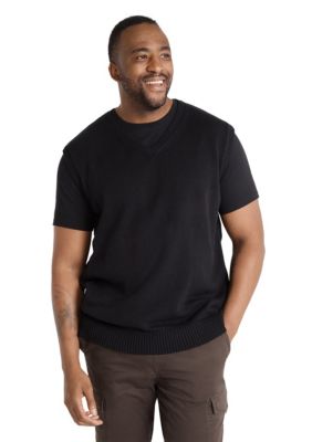 Mens big and tall sweater outlet vest