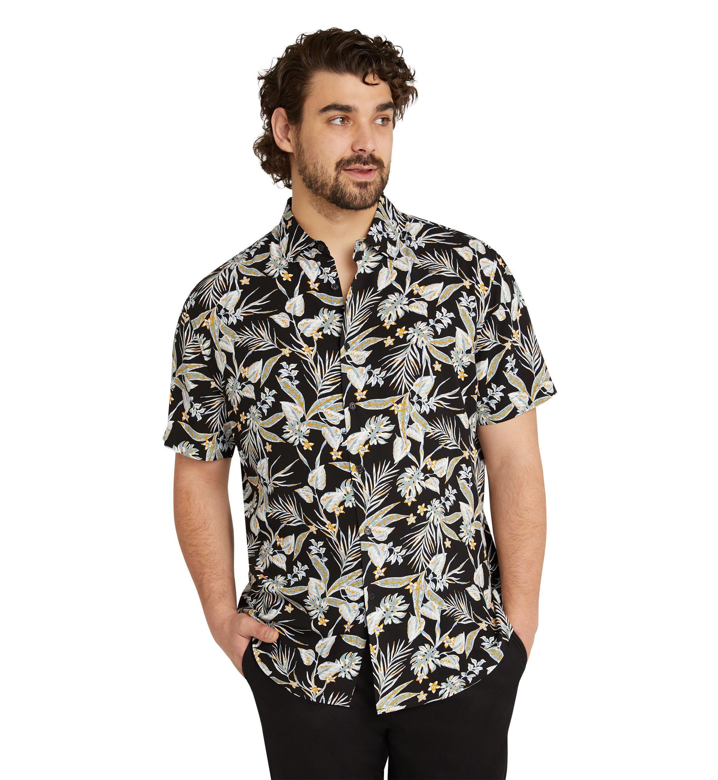 Big & Tall Tropics Print Shirt