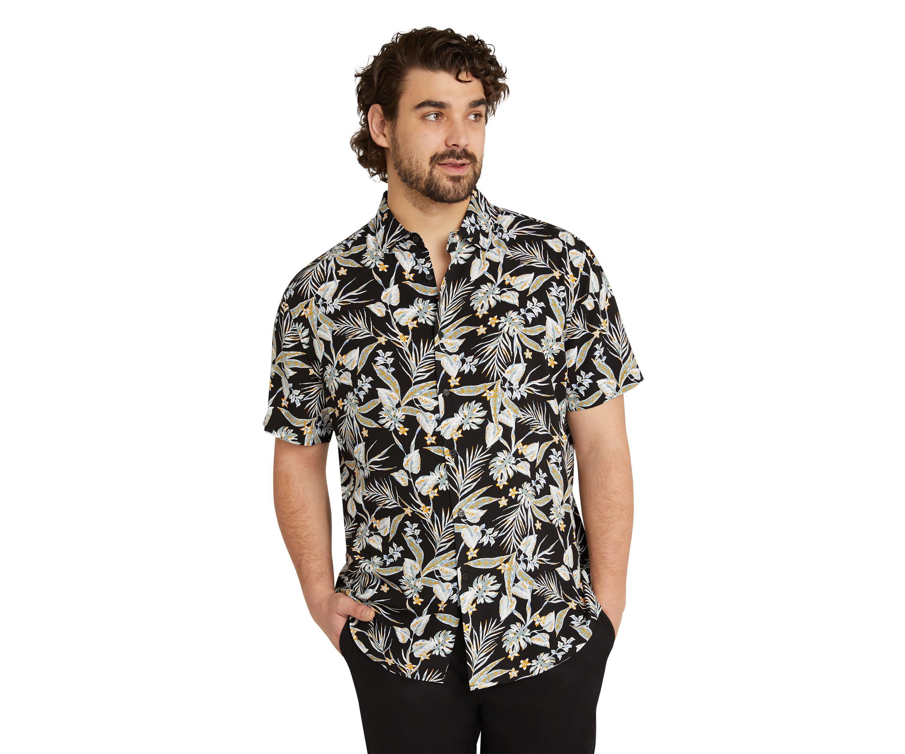 Big & Tall Tropics Print Shirt