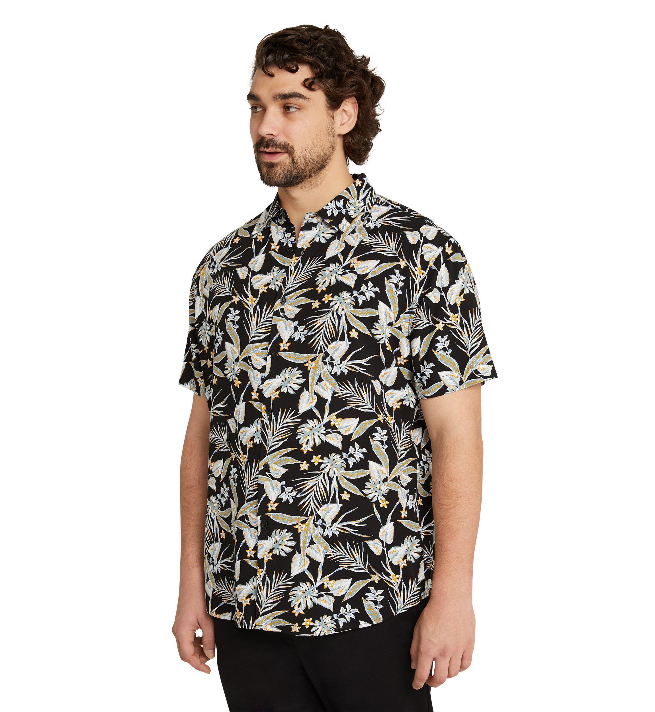 Big & Tall Tropics Print Shirt