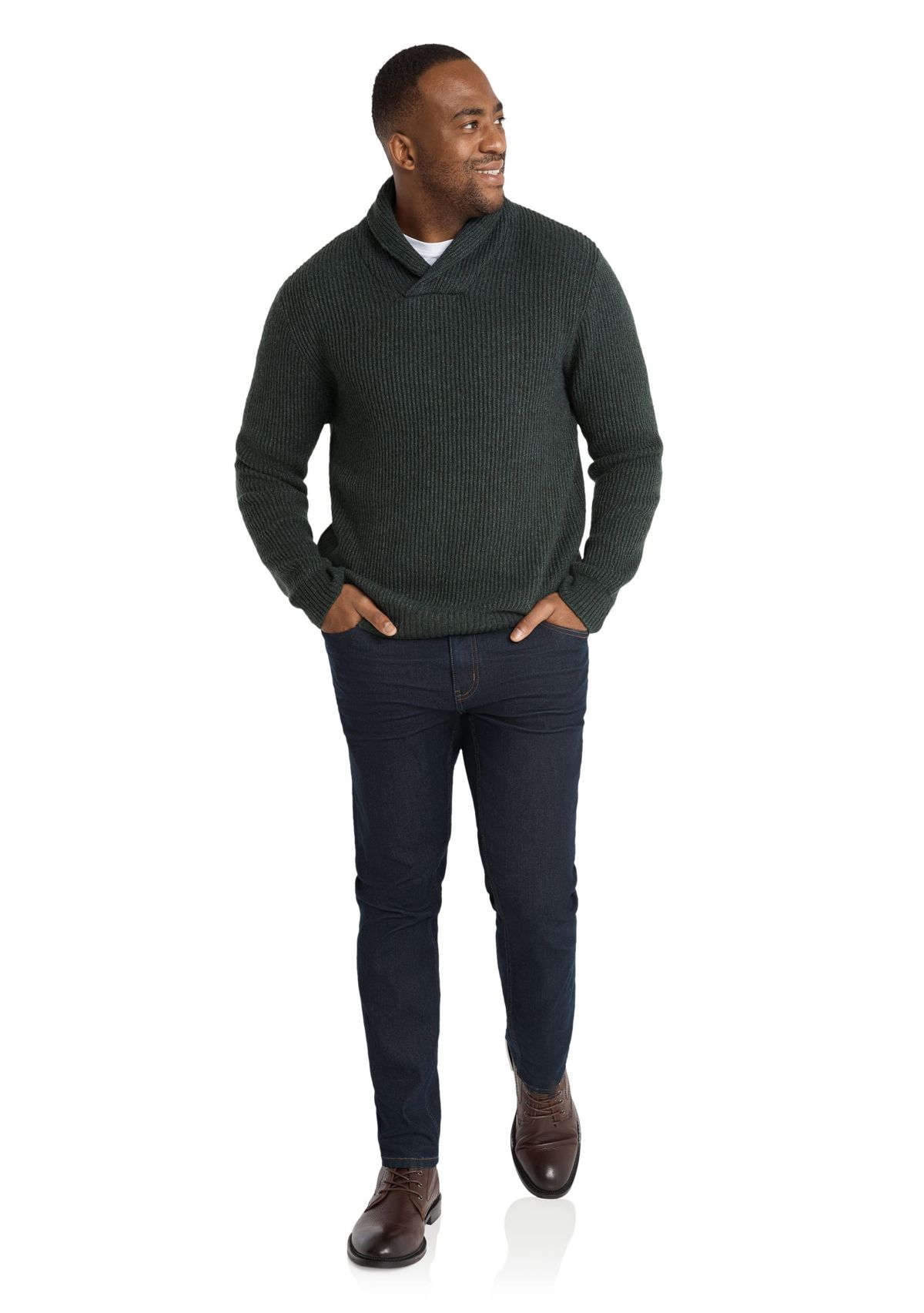 Big & Tall Porter Shawl Neck Sweater