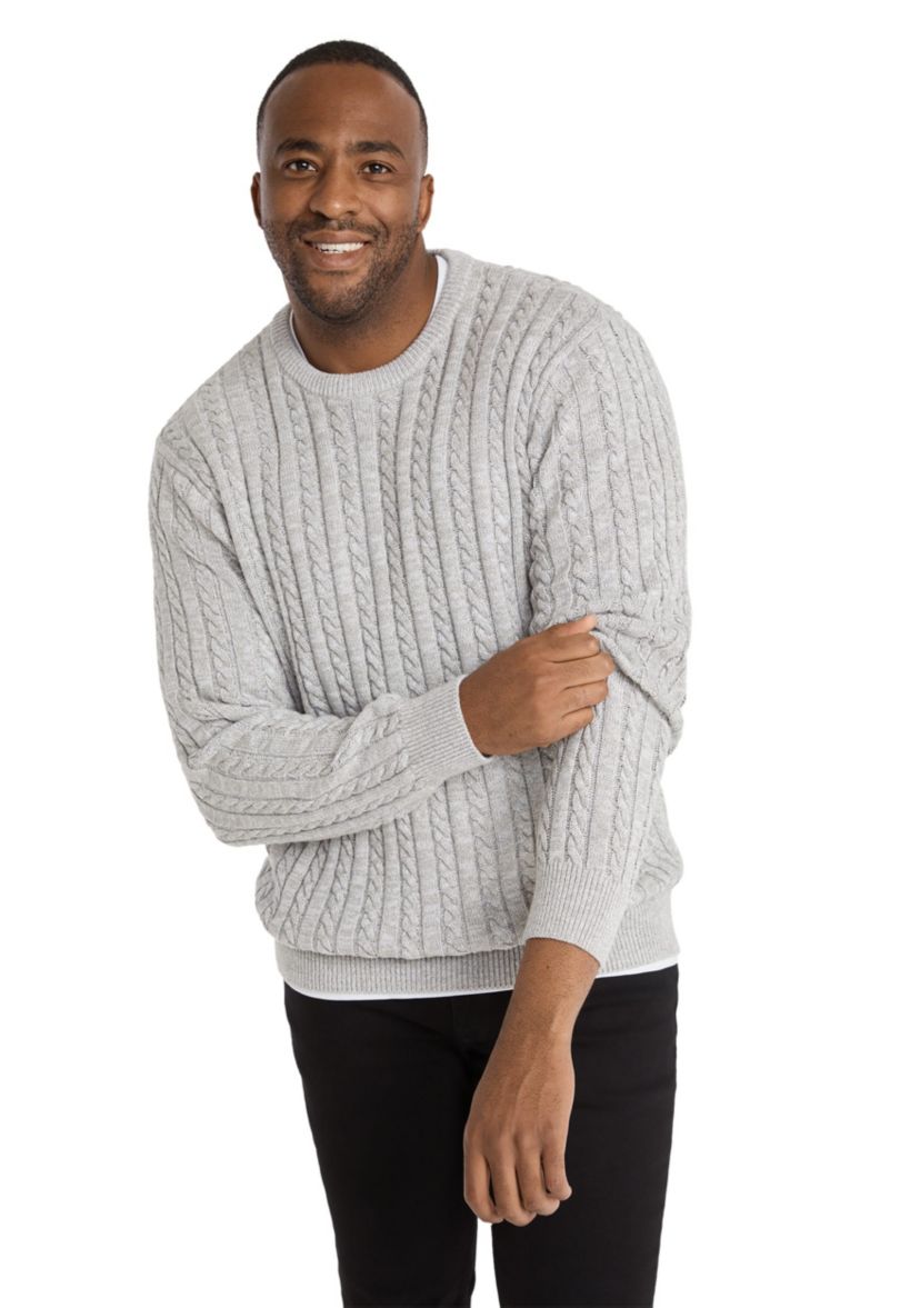Big & Tall Rudy Cable Sweater