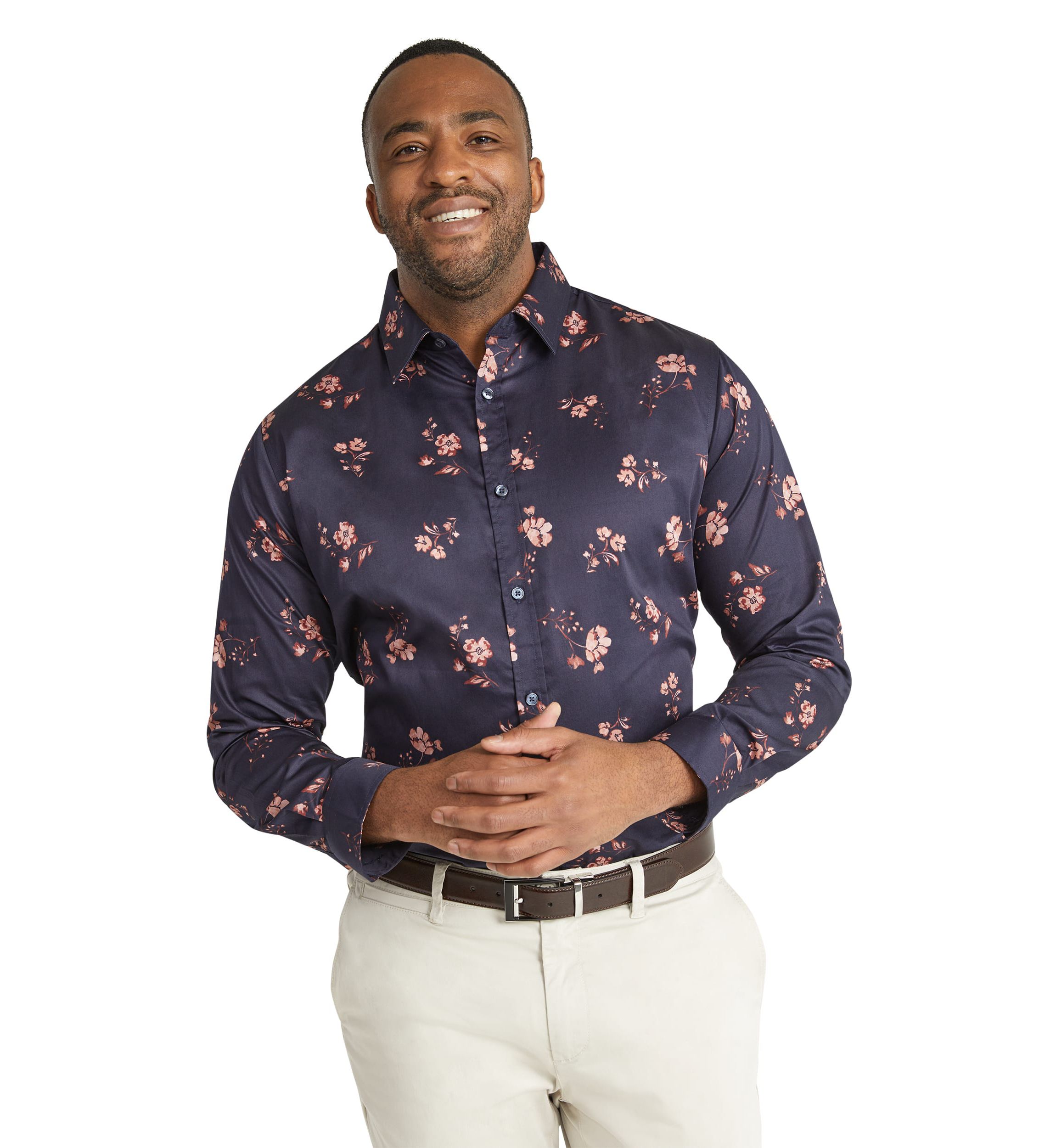 Big & Tall Clayton Floral Print Shirt