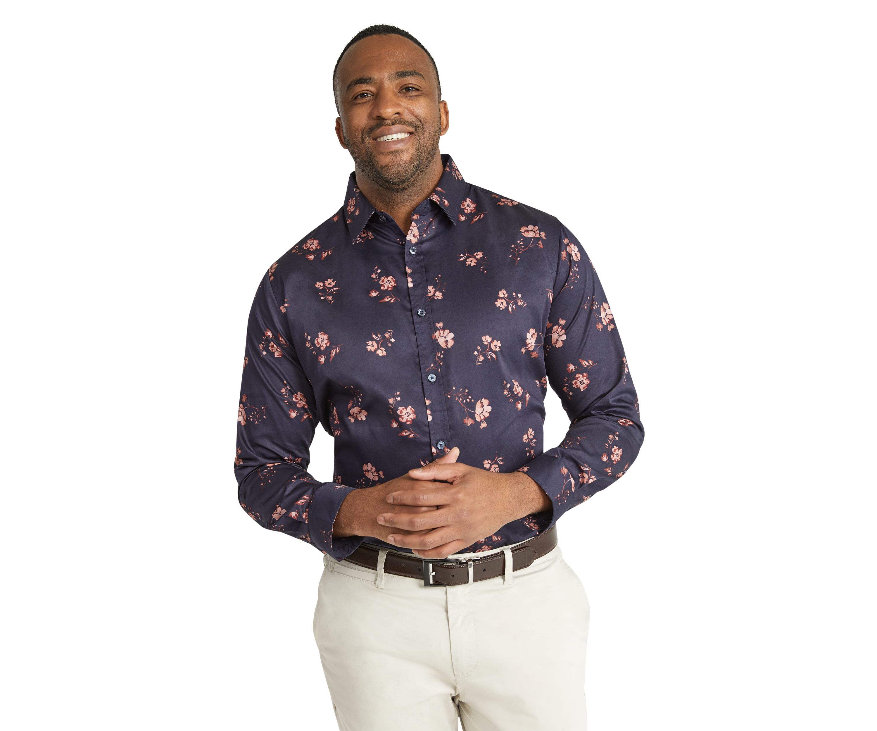 Big & Tall Clayton Floral Print Shirt