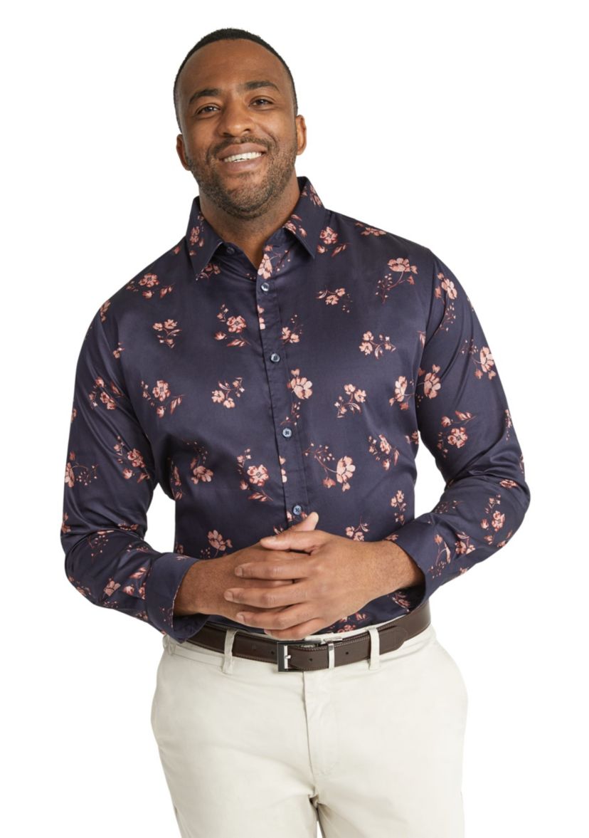 Big & Tall Clayton Floral Print Shirt